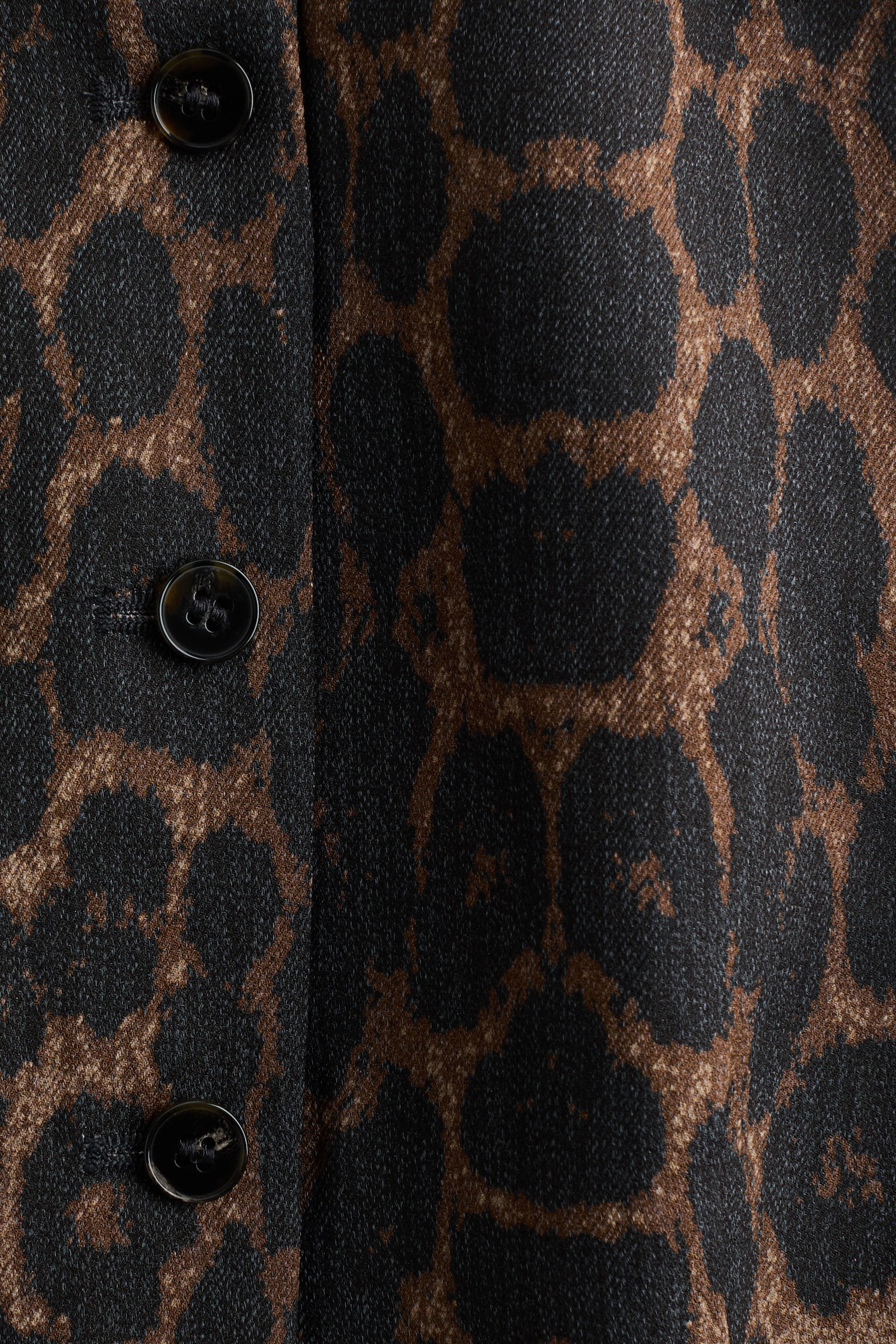 Tailored waistcoat - Brown/Leopard print/Dark mole - 2