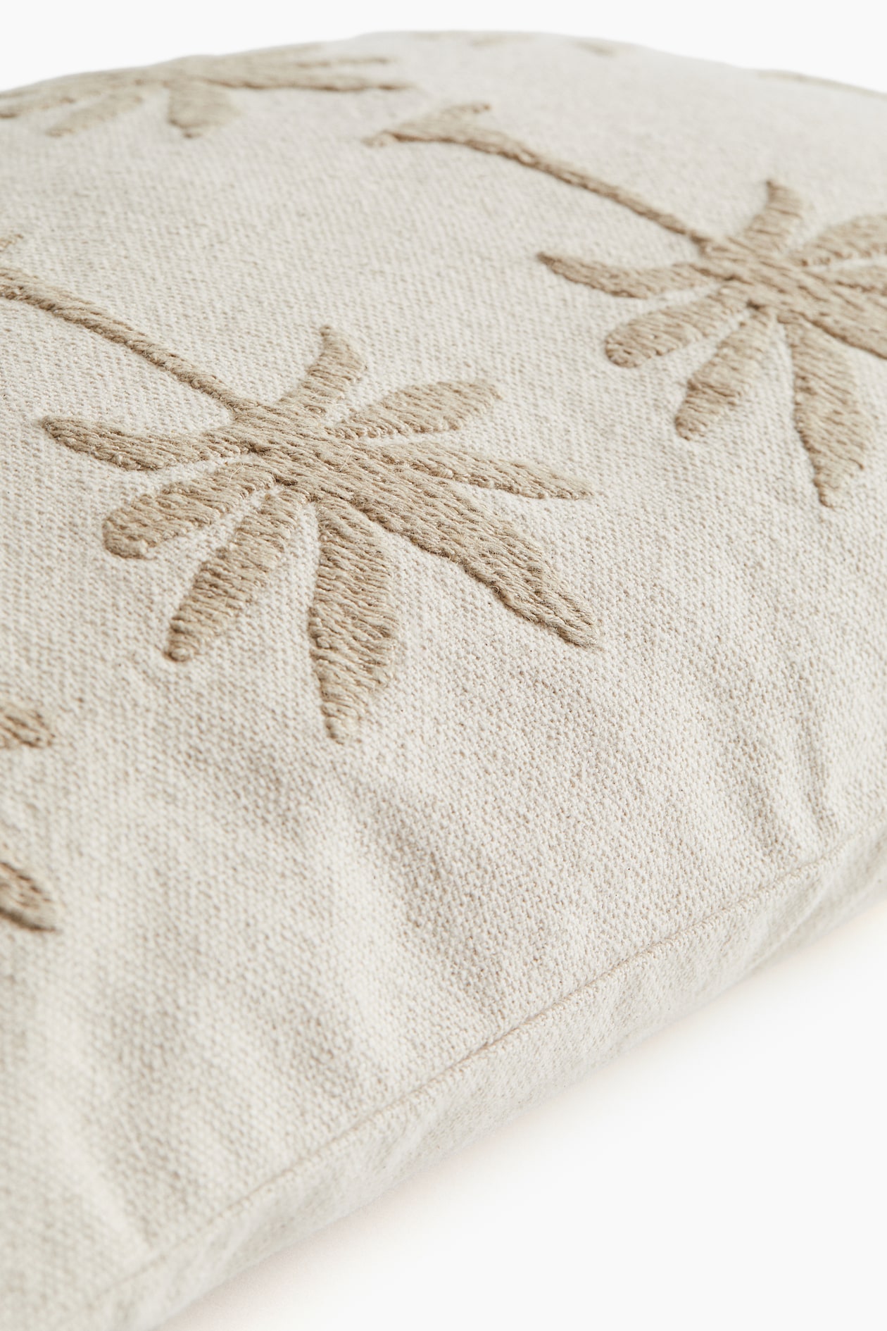 Housse de coussin brodée - Beige/palmiers - Home All | H&M CA