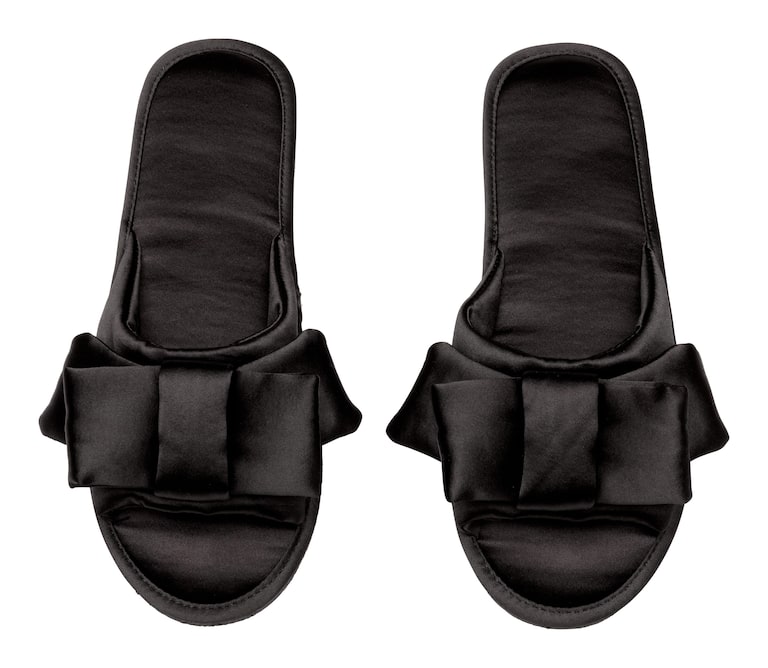 Slippers with a bow Black Ladies H&M GB