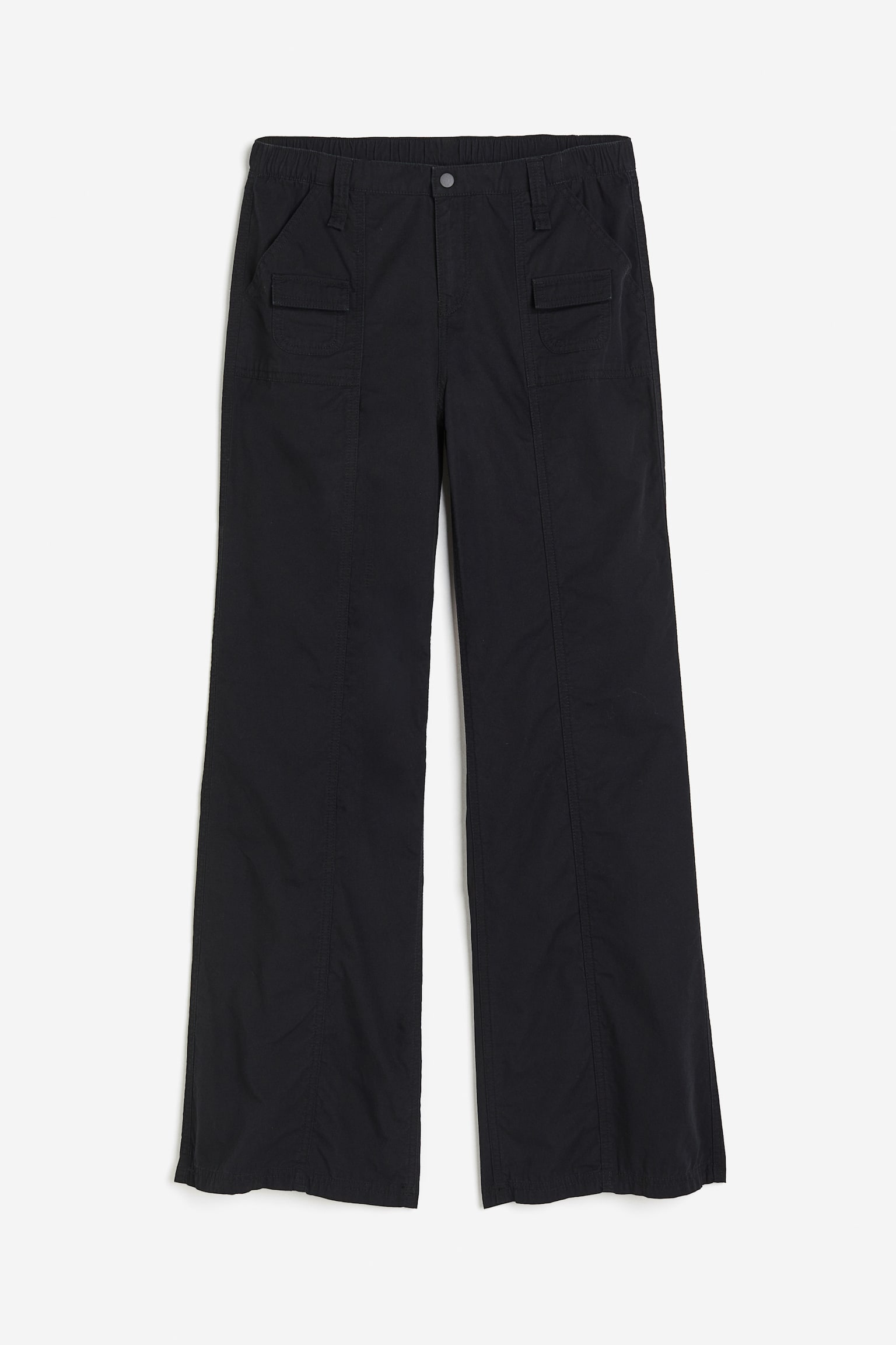 Canvas cargo trousers - Black/Grey - 2