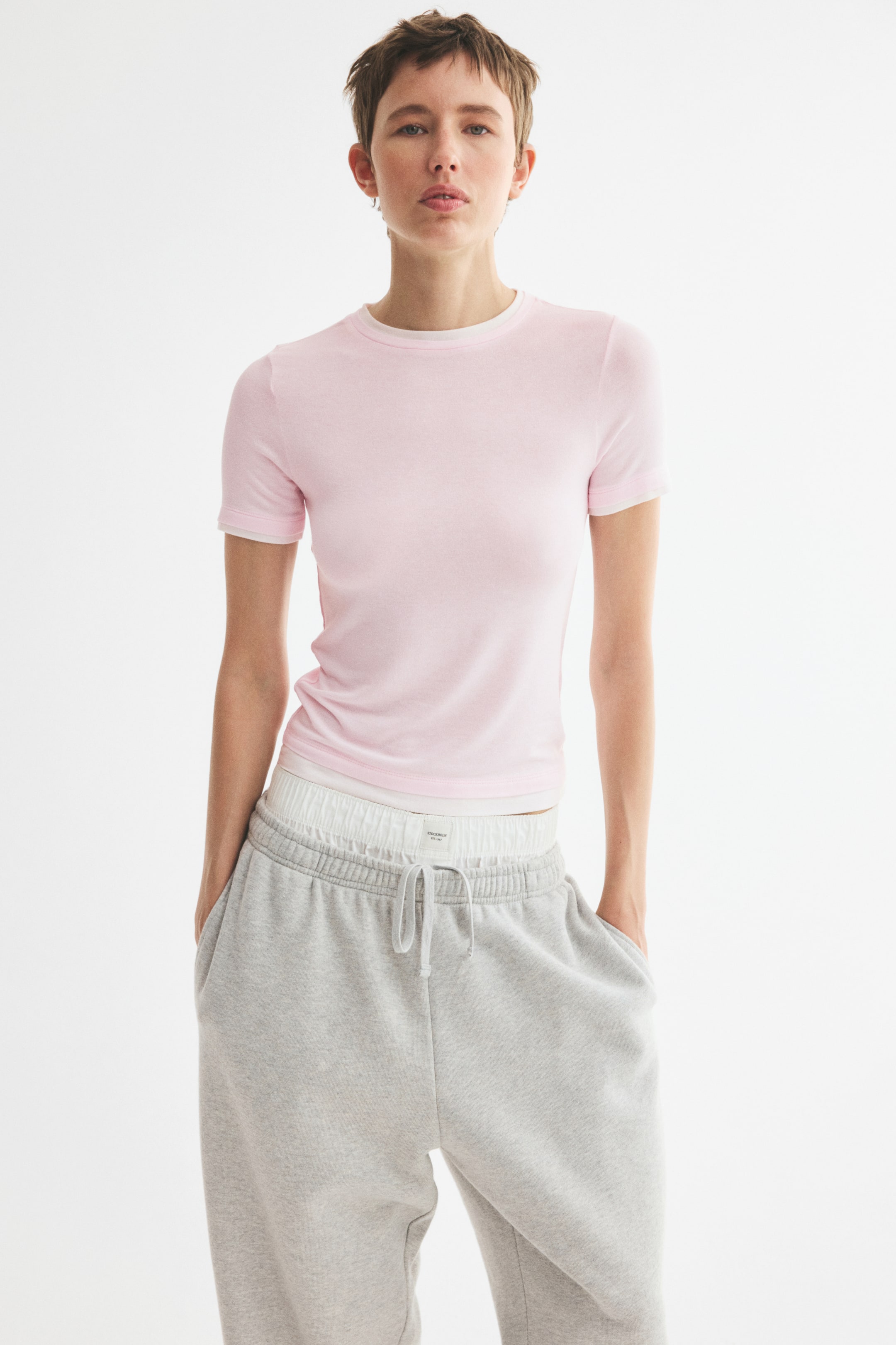Prikaži veću sliku: Majica slojevitog izgleda - Svetloružičasta - Ladies | H&M RS 1