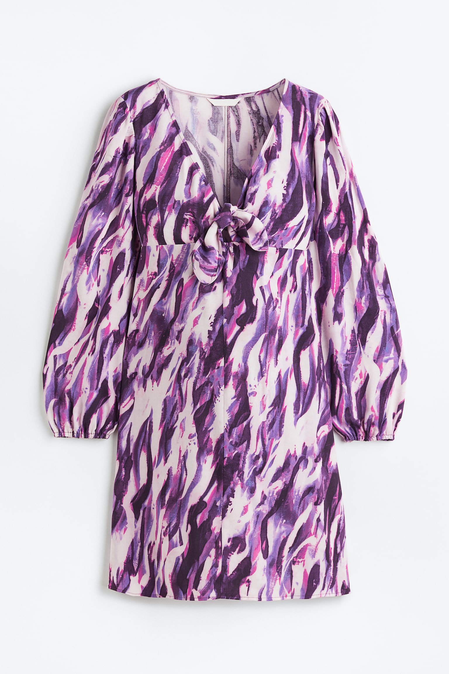 MAMA Robe avec détail noué - Violet/motif
