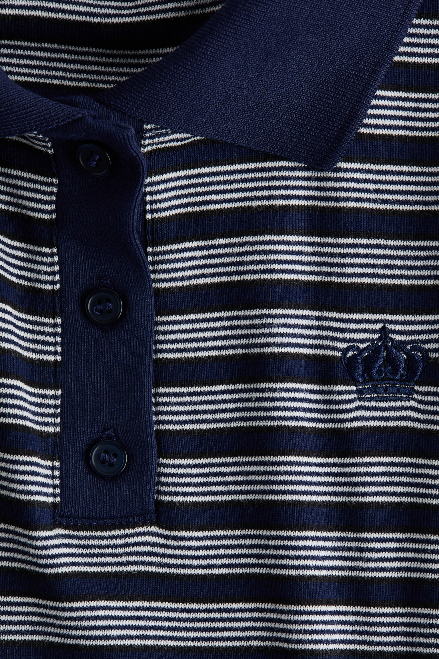 Áo polo cotton - Màu xanh dương đậm/Kẻ - 6