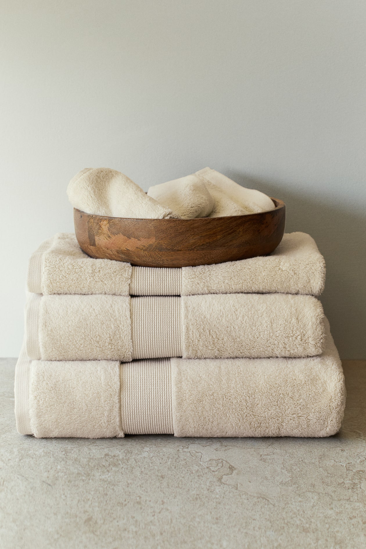 Toalla de baño en terry suave Beige claro Home All H&M MX