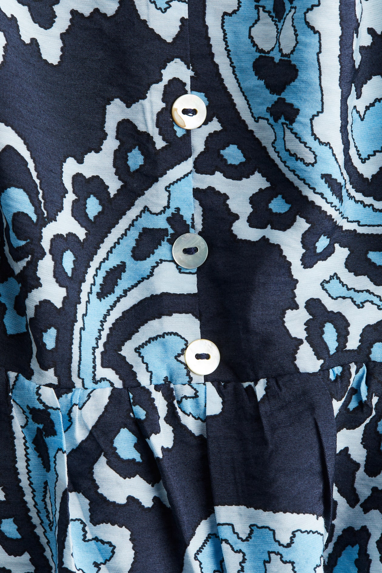 Women's Navy blue/paisley-patterned Button-Front Camisole Dress | H&M US