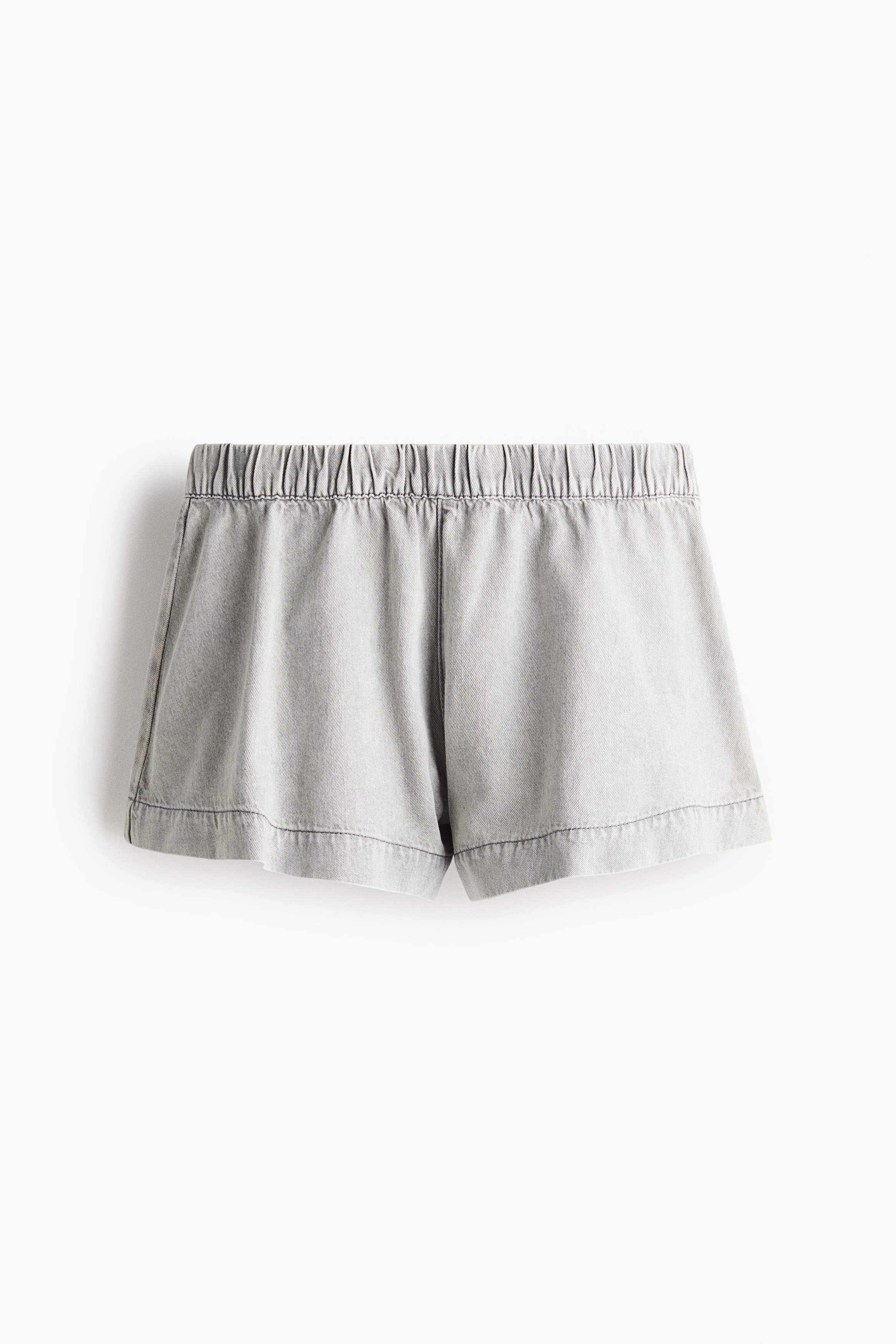 Short en denim avec taille élastique - Gris denim clair/Bleu denim clair