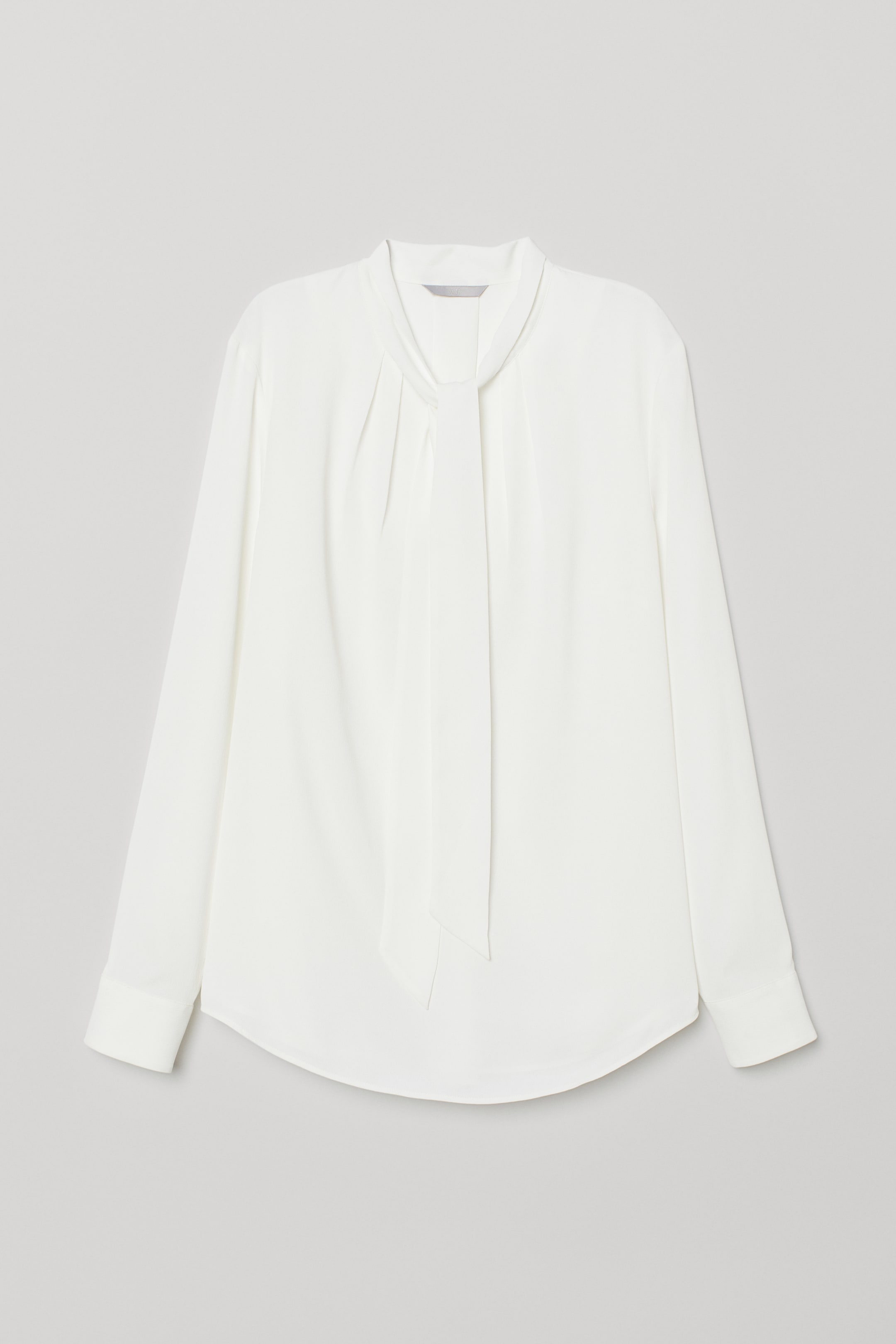 Agrandir l'image: Blouse avec col à nouer - Blanc - FEMME | H&M FR 1
