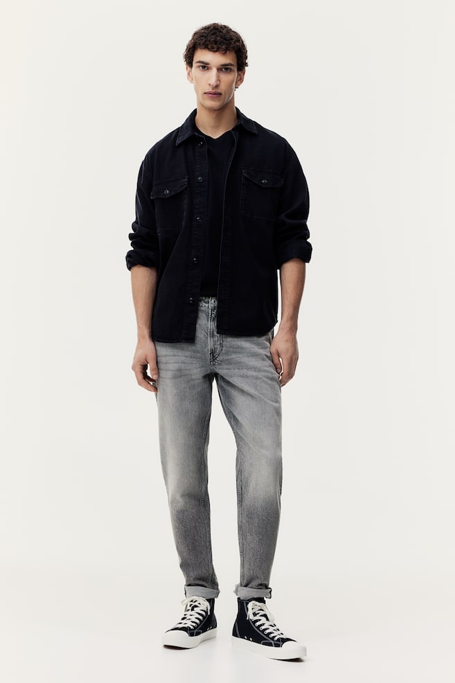 Regular Tapered Jeans - Grigio denim/Blu denim chiaro/Nero/No fade black/Blu denim scuro/dc - 1