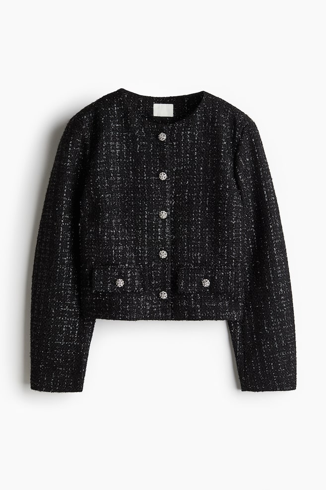 Bouclé jacket - Black - 1