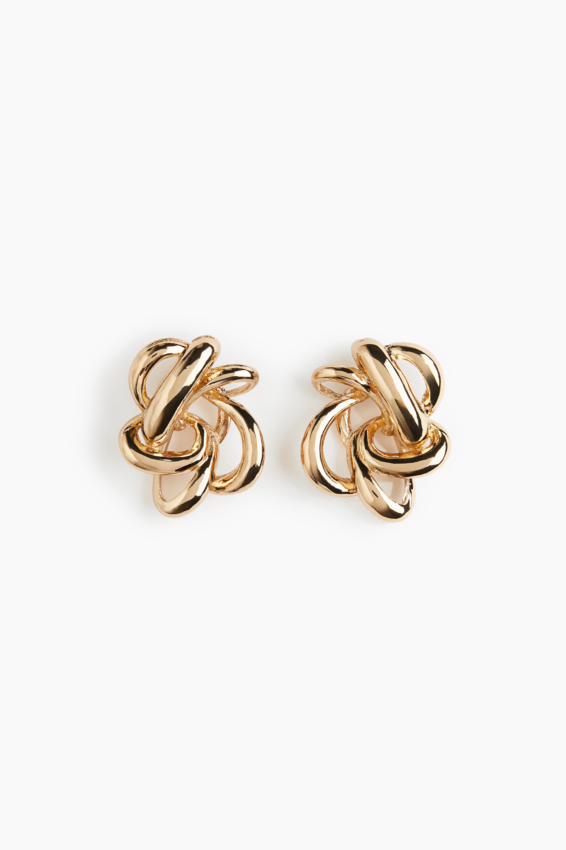 Intertwined Earrings - Gold-colored
