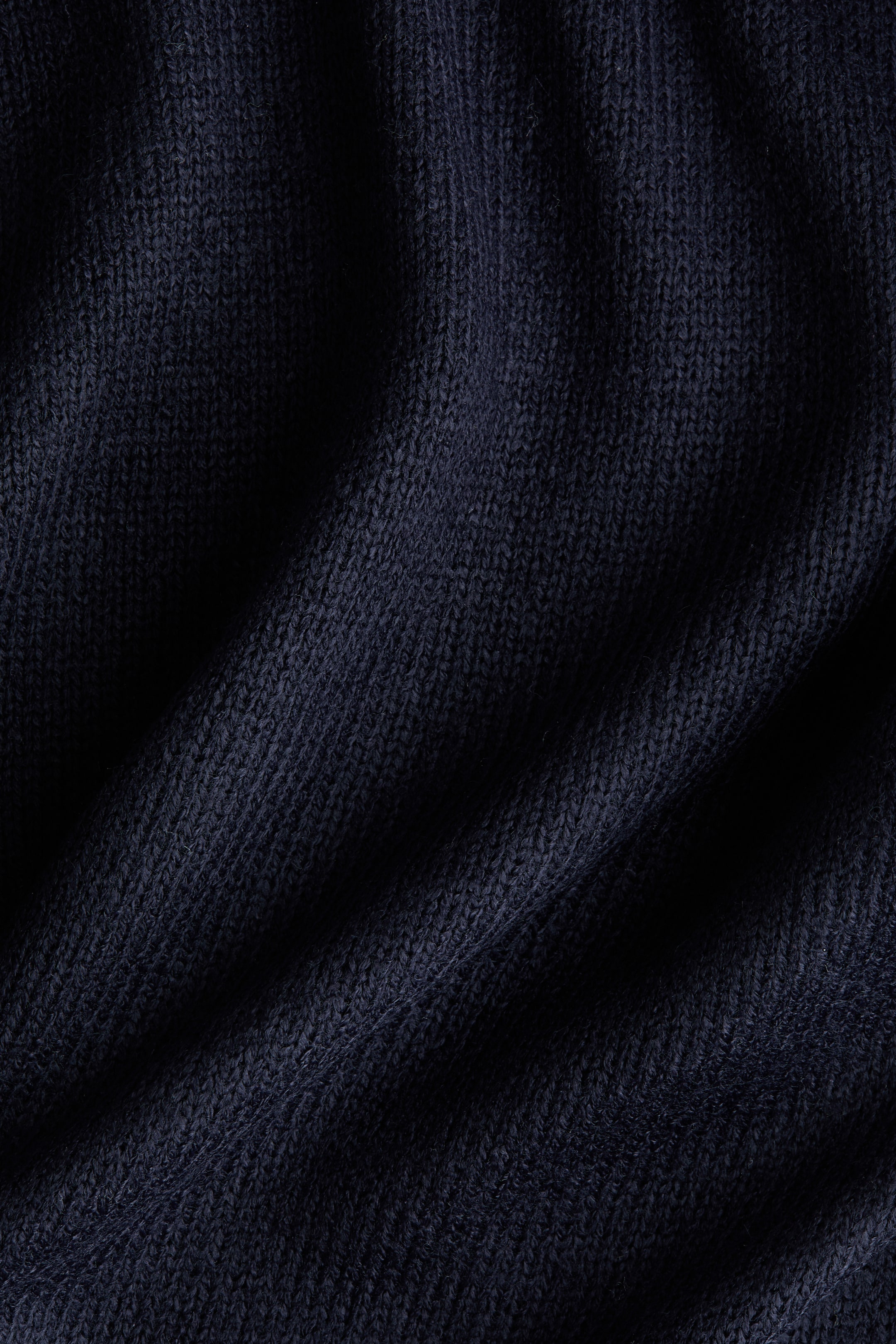 Visa större bild: Stickad off shoulder-tröja - Marinblå - DAM | H&M FI 2