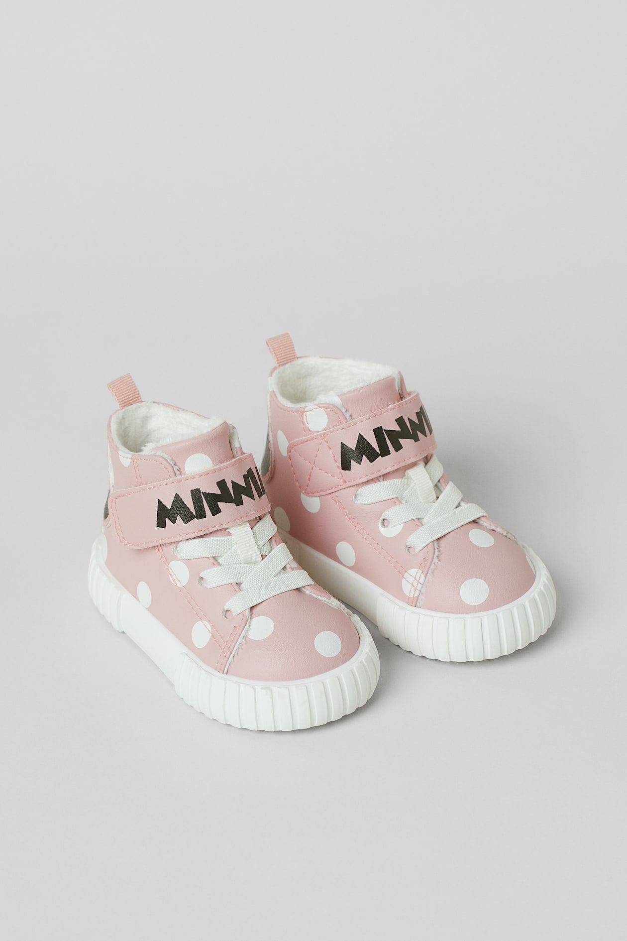 Patterned High Tops - No heel - Light pink/Minnie Mouse - Kids | H&M US