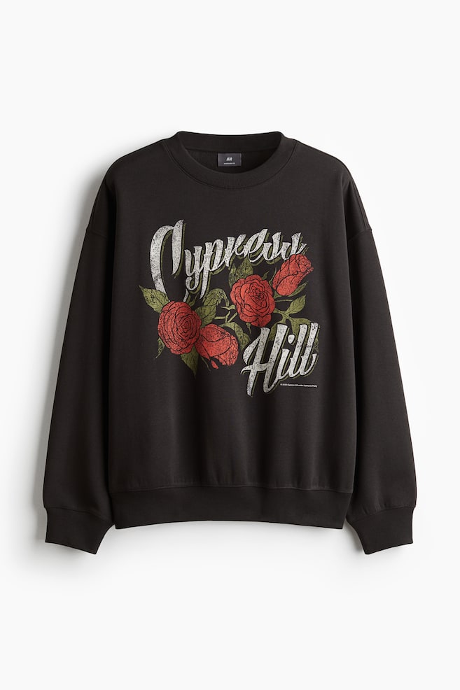 Bedrucktes Sweatshirt in Oversized Fit - Schwarz/Cypress Hill/Grün/Keith Haring - 1