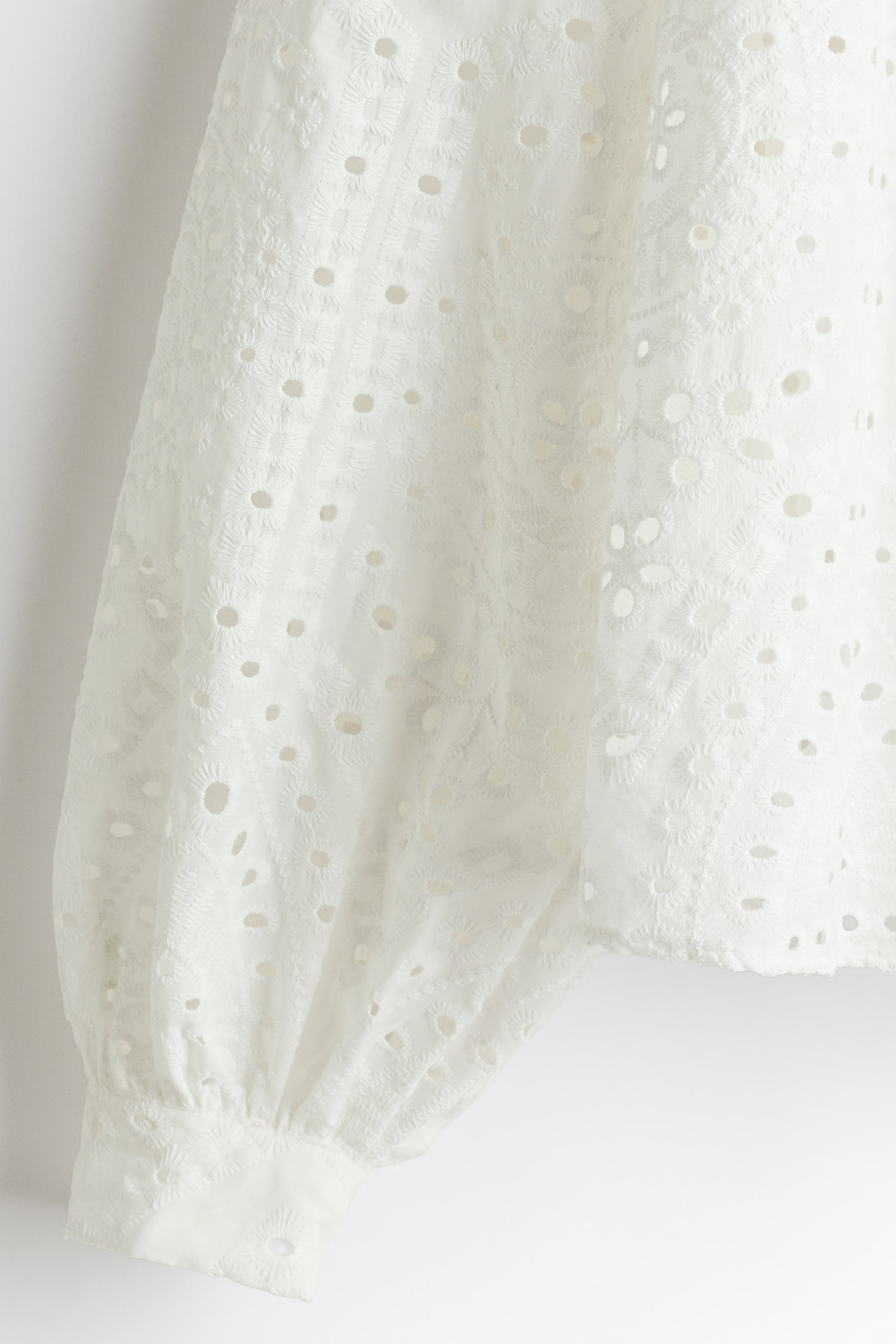 Blouse with Eyelet Embroidery