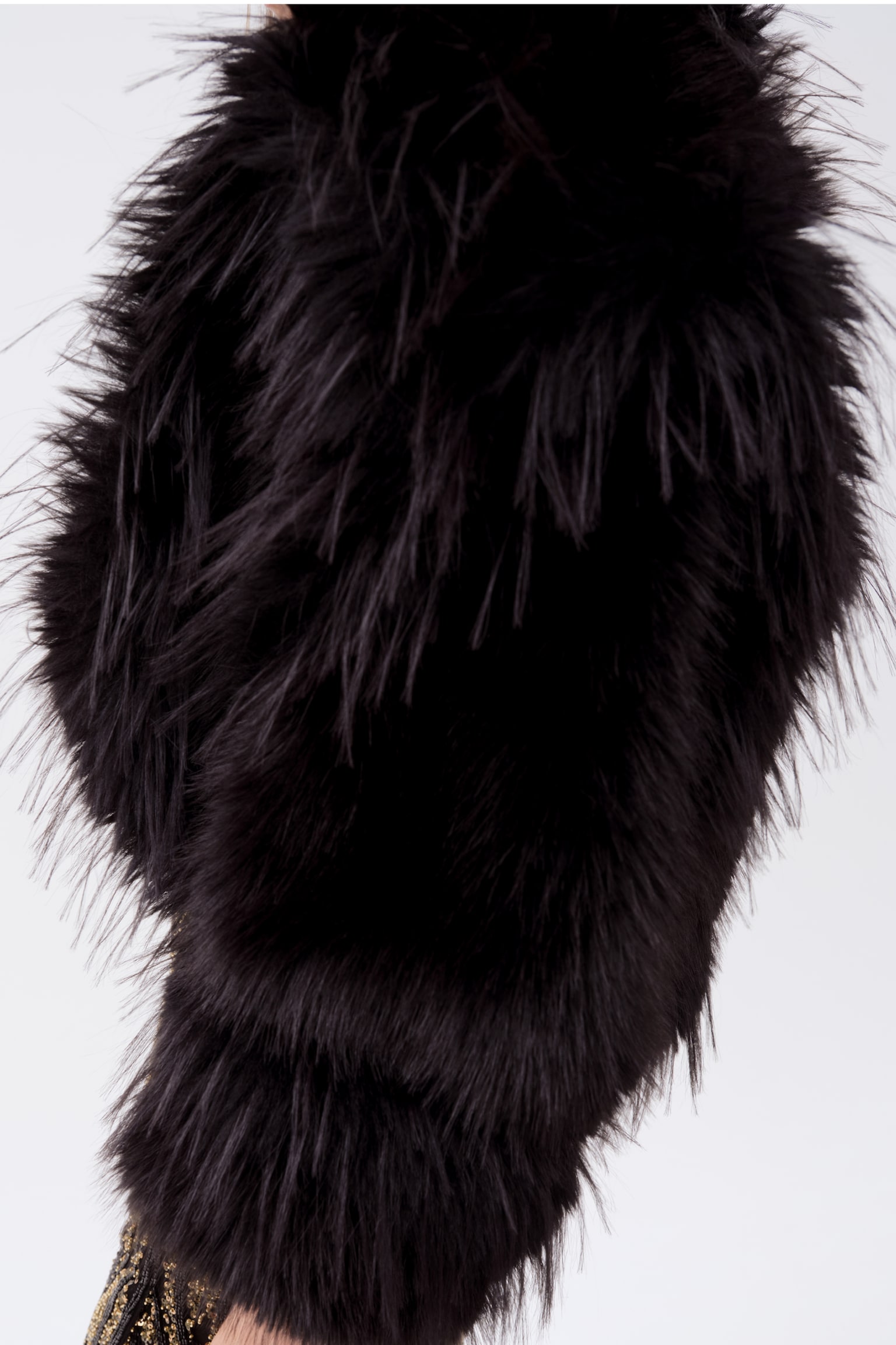 Женская куртка H&M Fluffy, цвет: Чёрный — фото 3