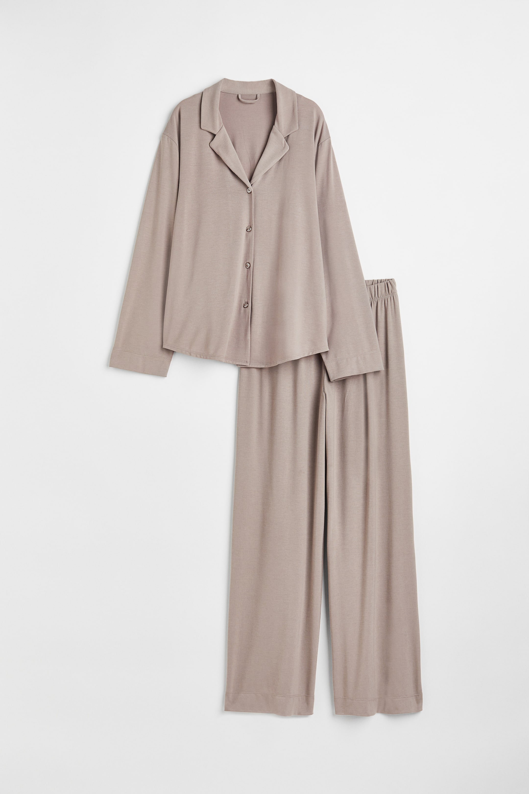 View larger image: Viscose-Blend Pajamas - Dark beige - Ladies | H&M PH 1