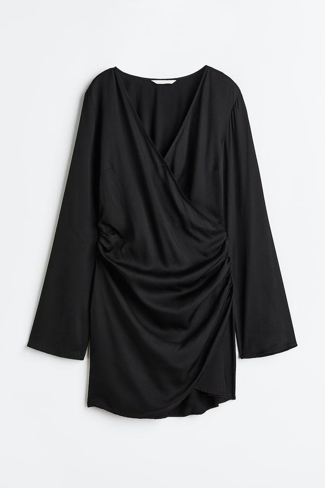 Gathered bodycon dress - Black/Silver-coloured/Black/White patterned/Fuchsia/dc - 2