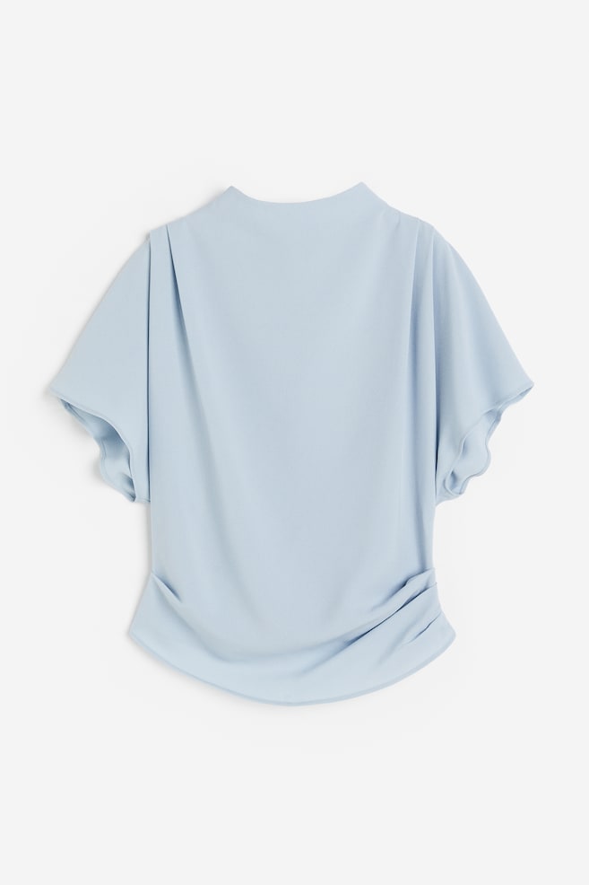 Short-sleeved blouse - Light blue/Cream/Black - 2