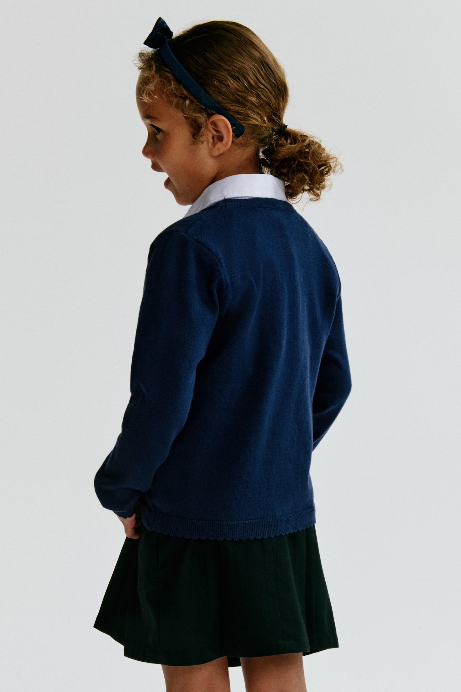 Детский кардиган H&M Cotton, цвет: Тёмный синий — фото 3