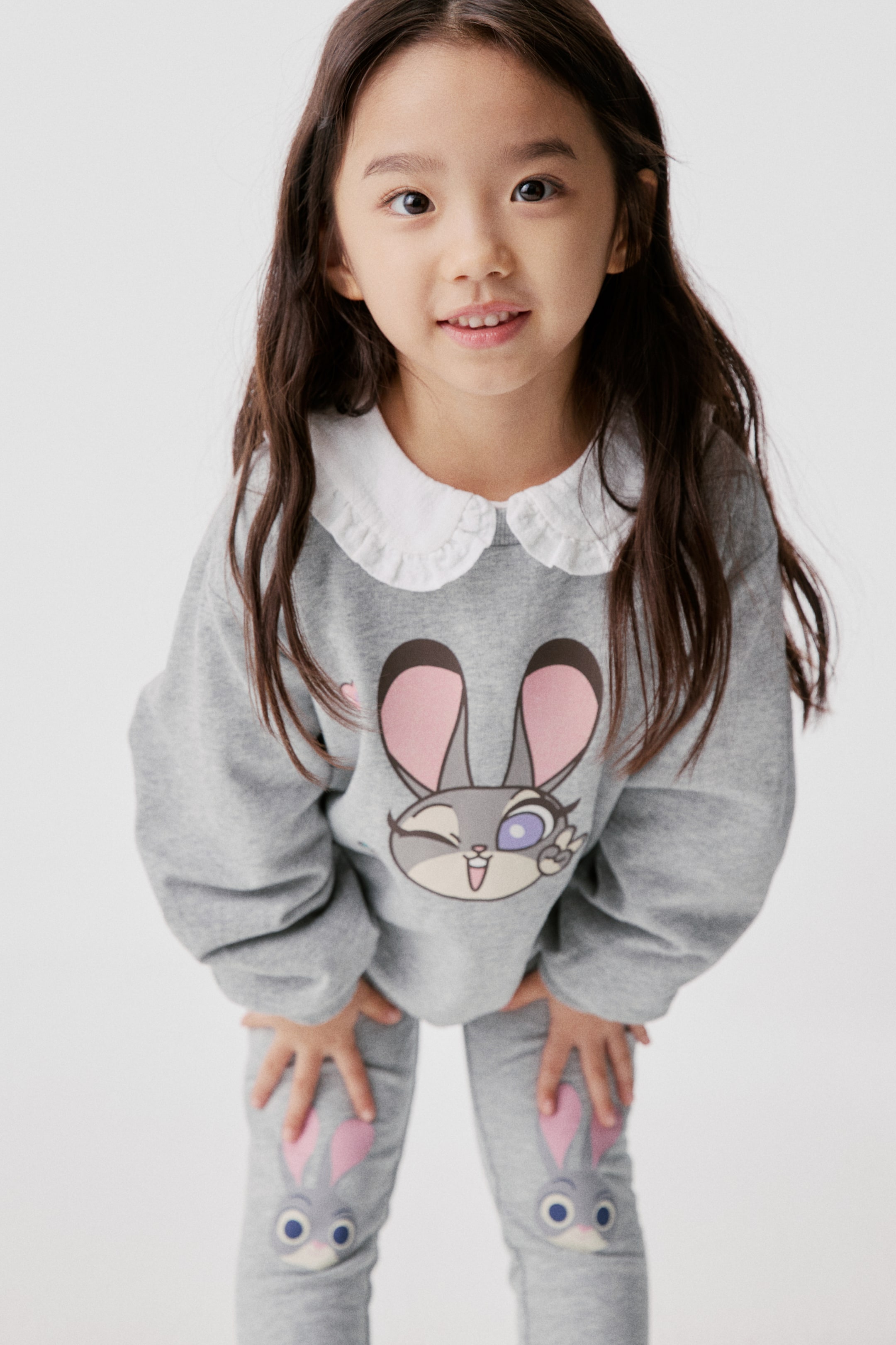 拡大画像を表示: 裏起毛レギンス - ライトグレーメランジ／ズートピア - Kids | H&M JP 2