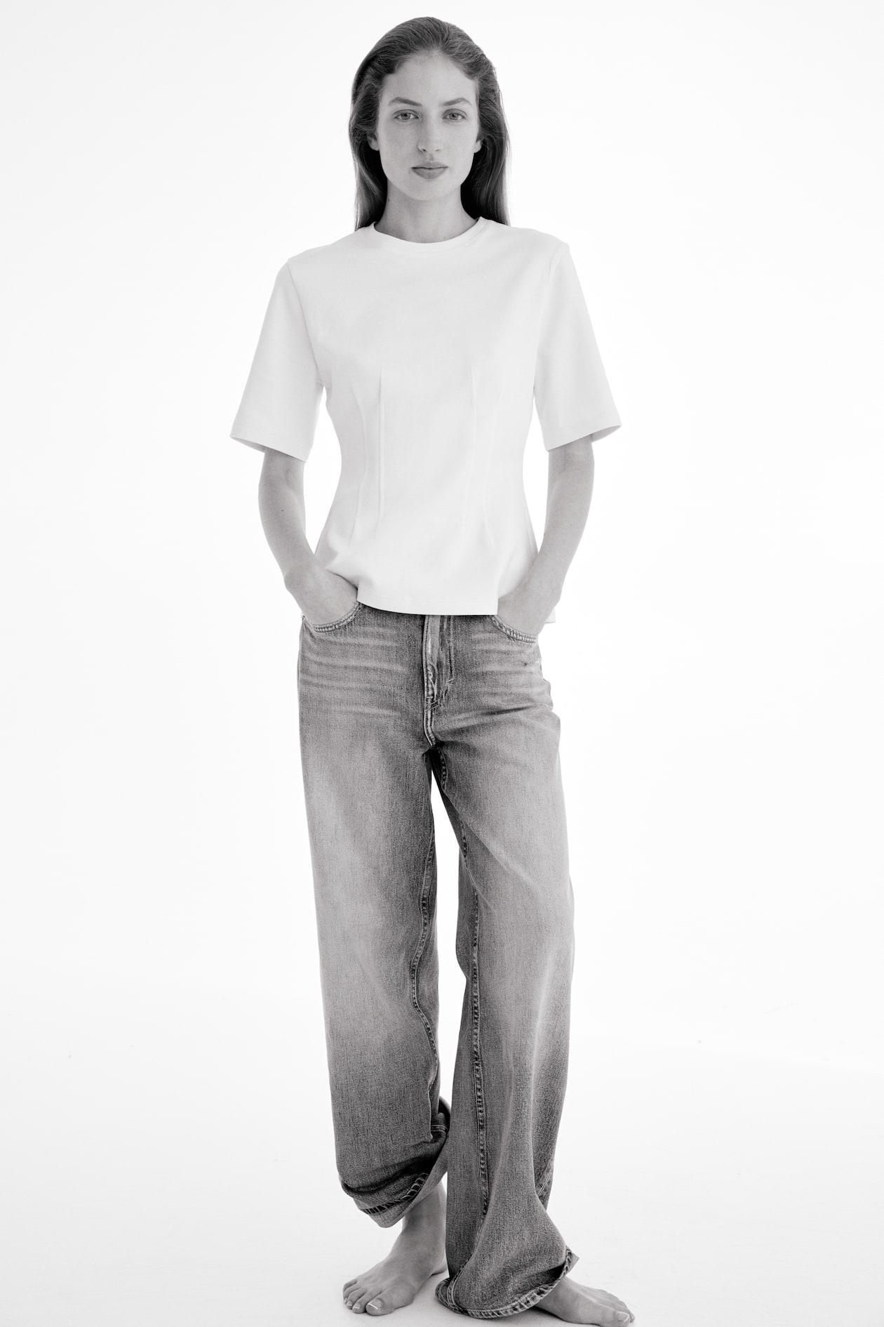Tapered-Waist Interlock T-Shirt - image 2