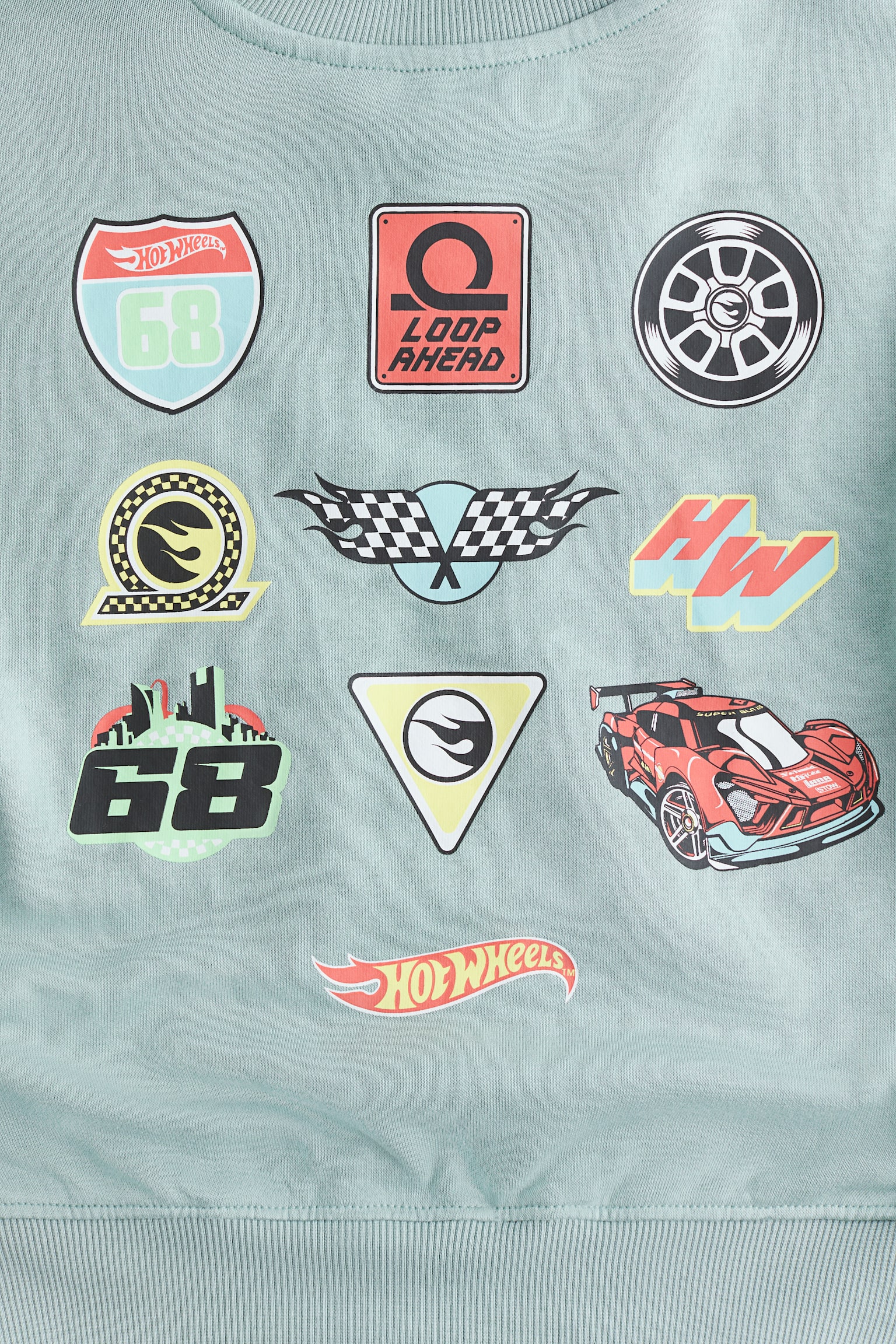 프린트 스웨트셔츠 - 더스티 터쿼이스/핫 휠/다크 그레이/쥬라기 공원/화이트/마블 코믹스/베이지/마블 코믹스/블루/블루이 - 3