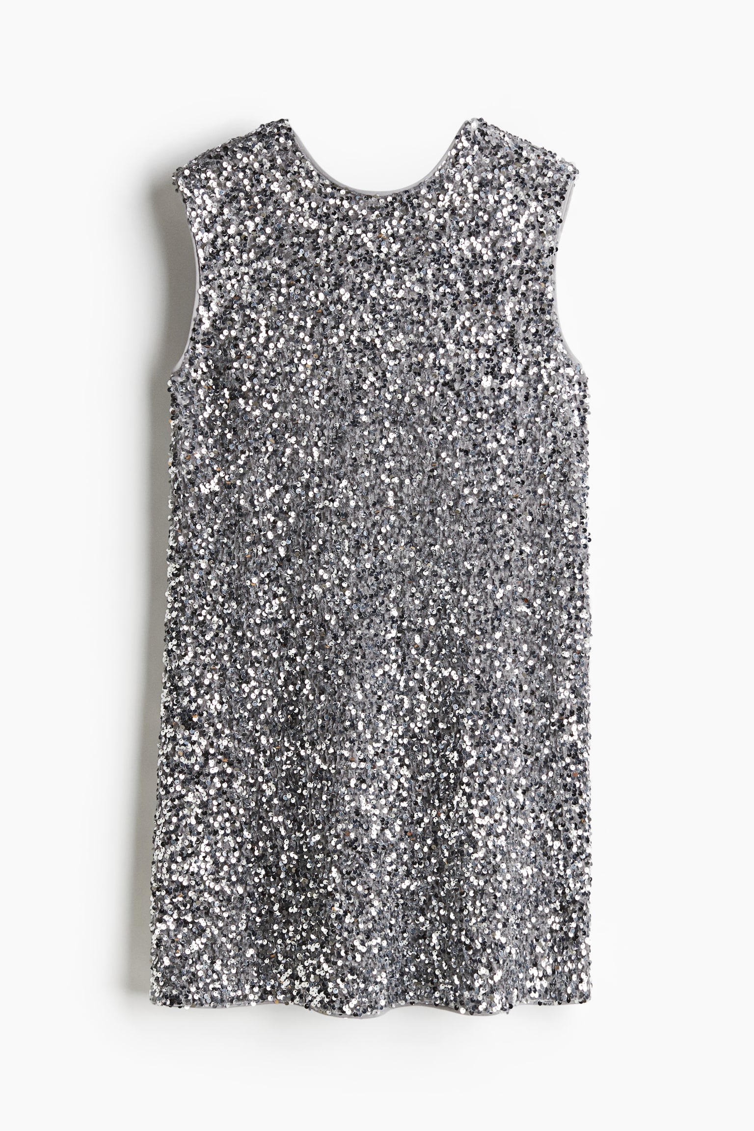 Sequined tie-back dress - Silver-coloured - 2