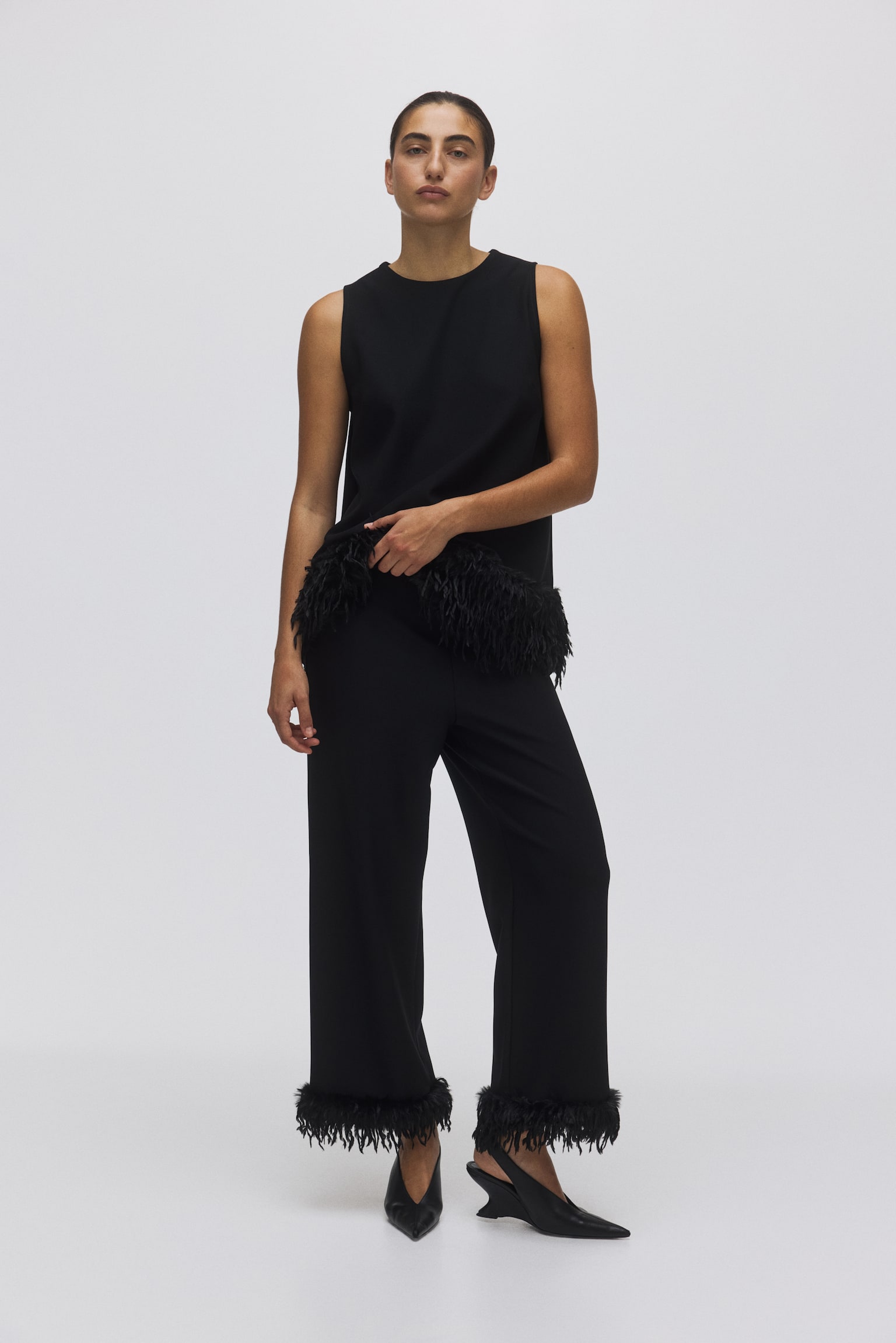Fringed trousers - Black - 5