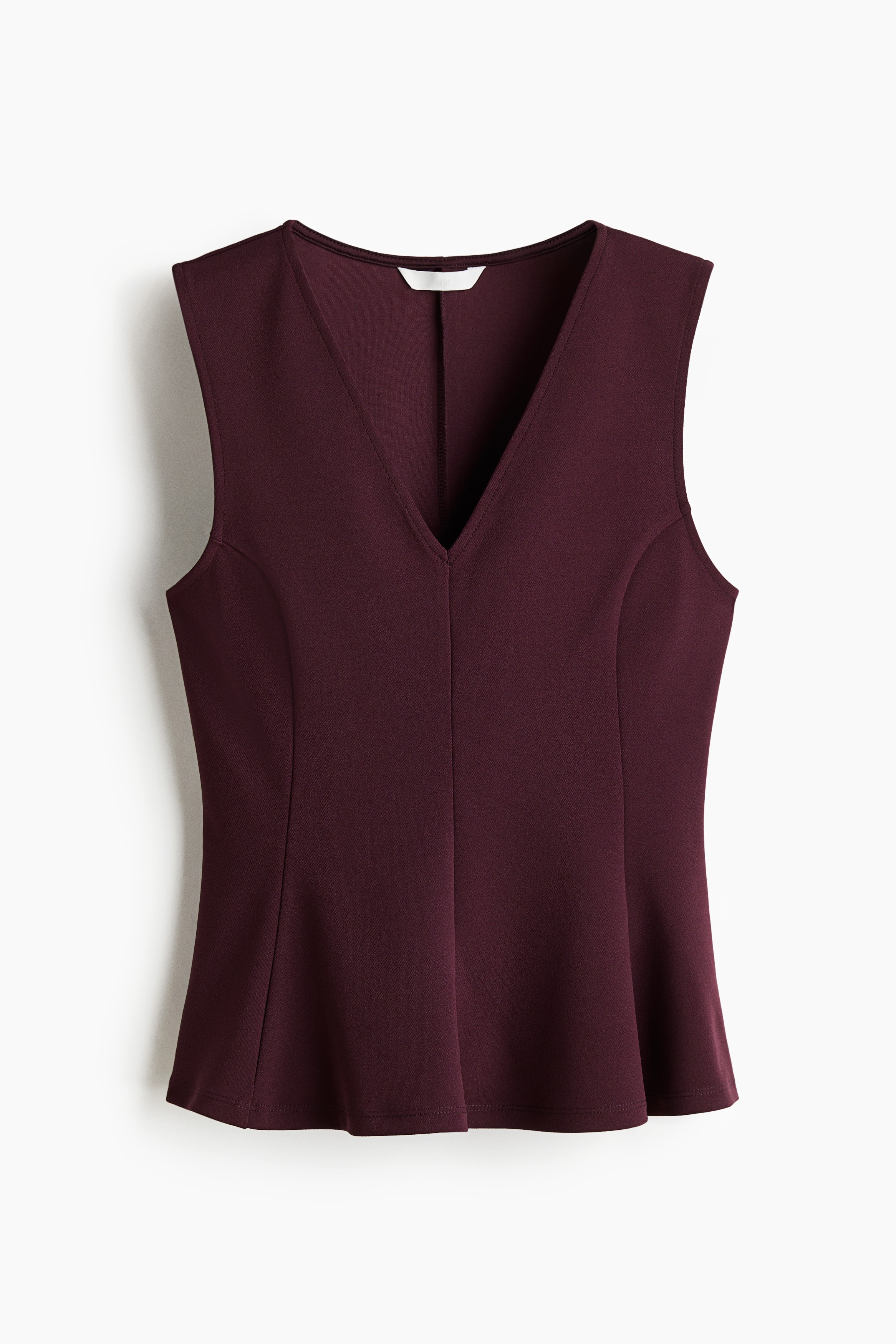 Peplumlu İnterlok Üst - Bordo/Koyu yeşil