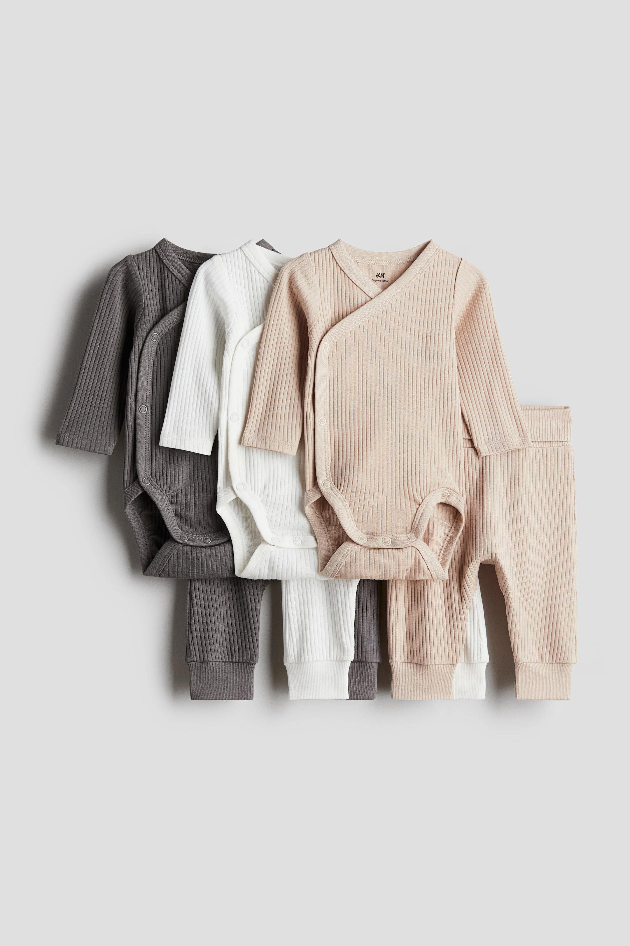 6-piece Ribbed Cotton Set