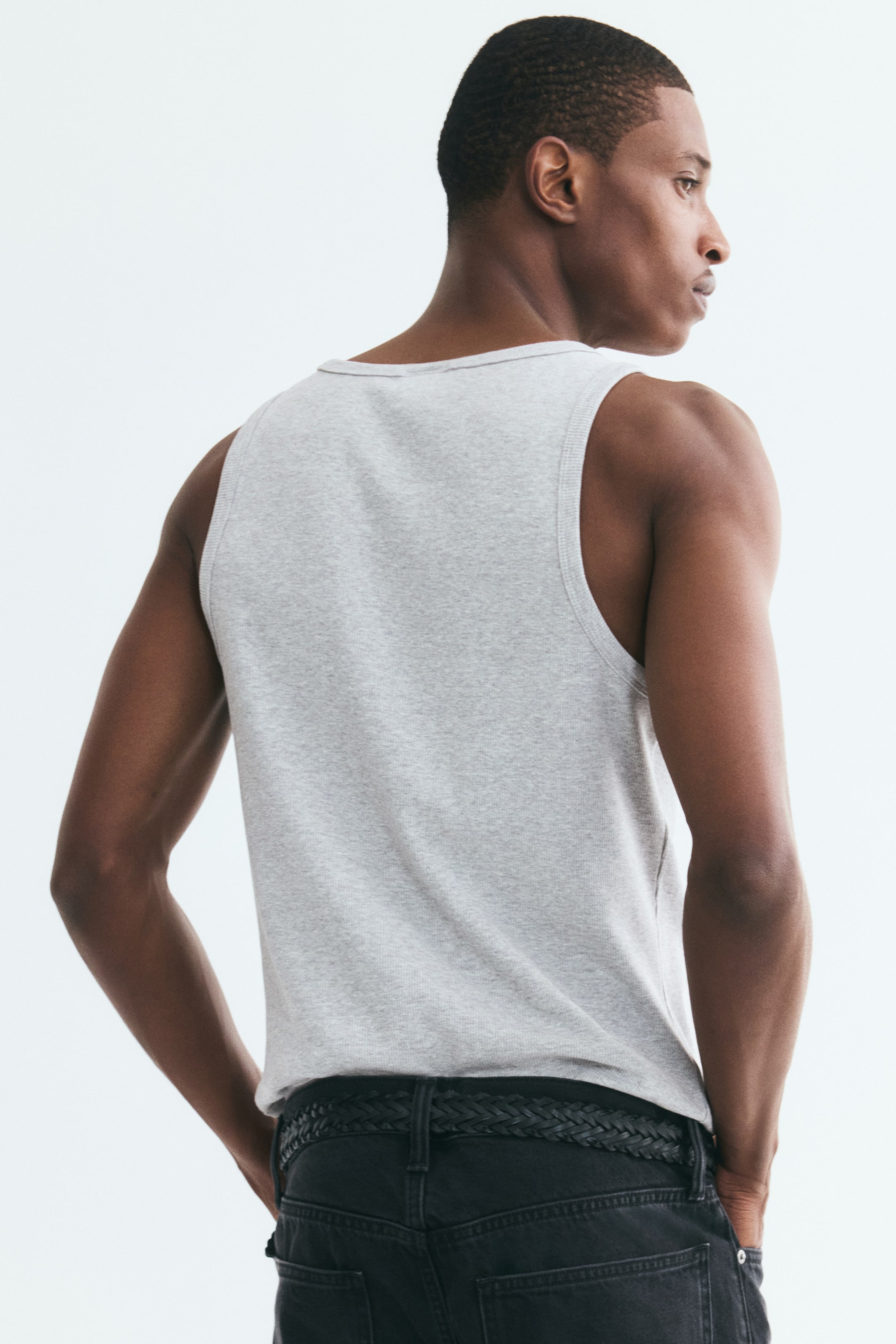 Slim-Fit Ribbed Tank Top