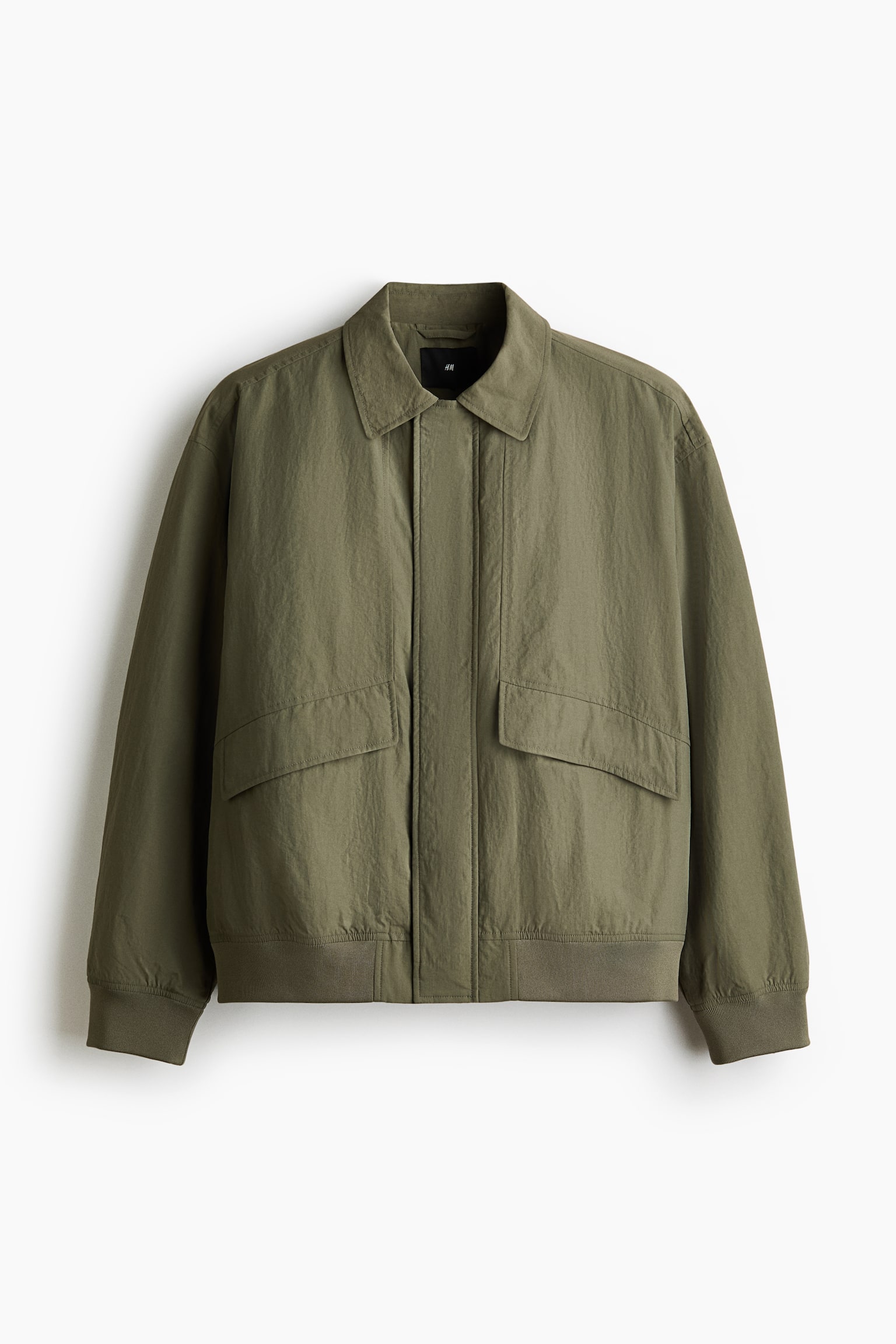 Water-repellent coach jacket - Khaki green/Black/Beige