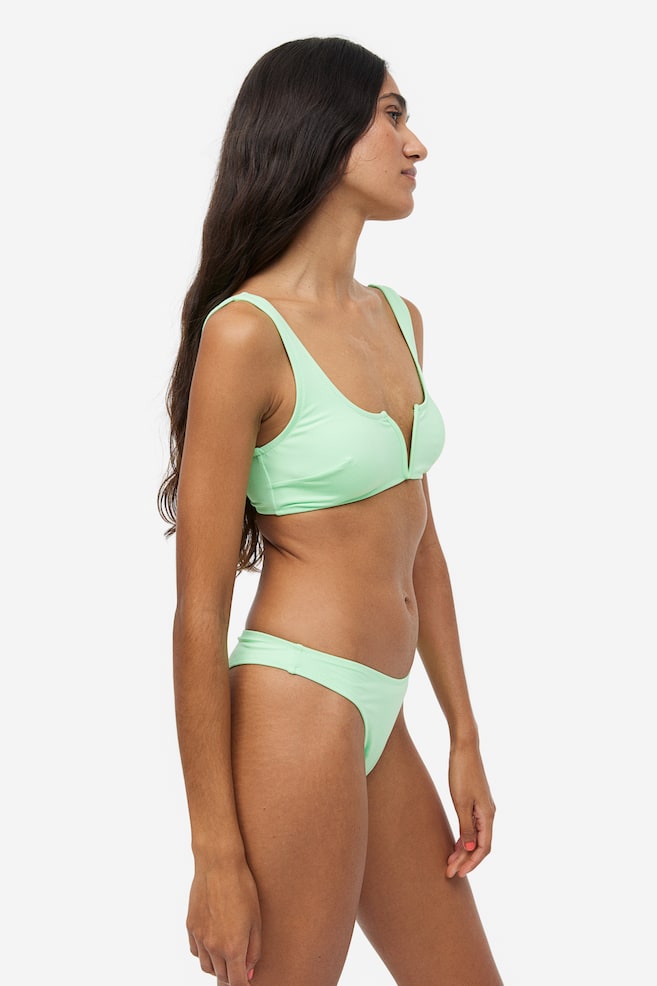 Padded bikini top - Light green/Turquoise - 5