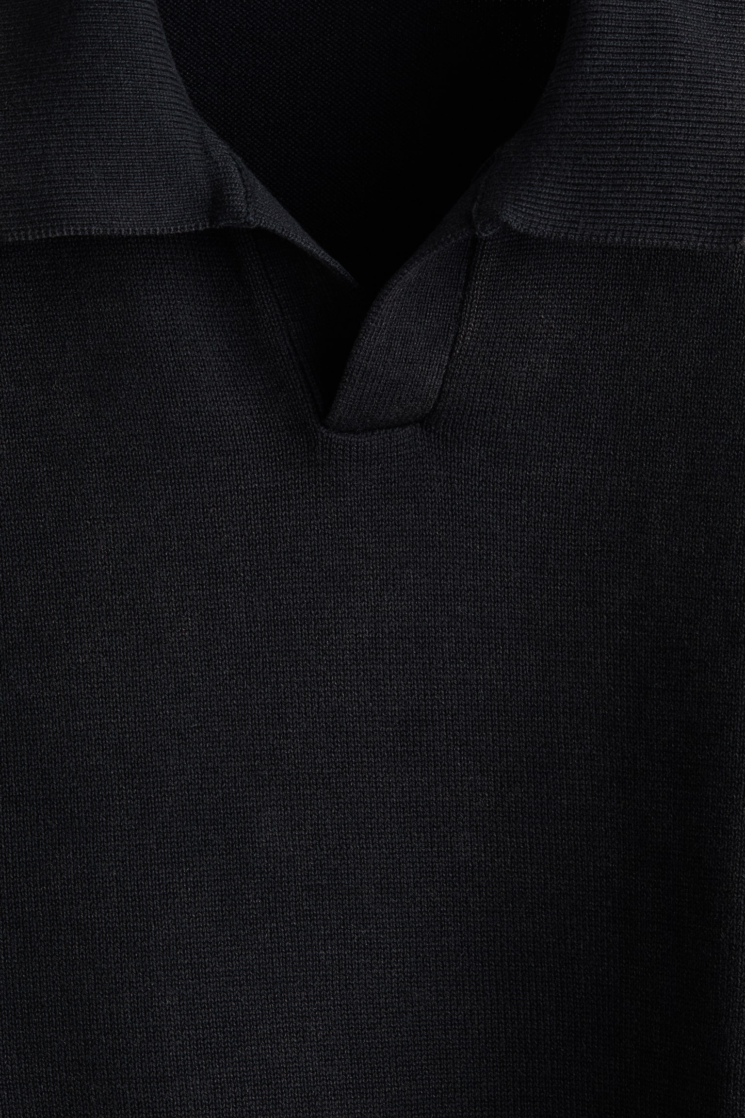 Loose-Fit Knit Polo Shirt - Black/Blue/Dark pink - 6