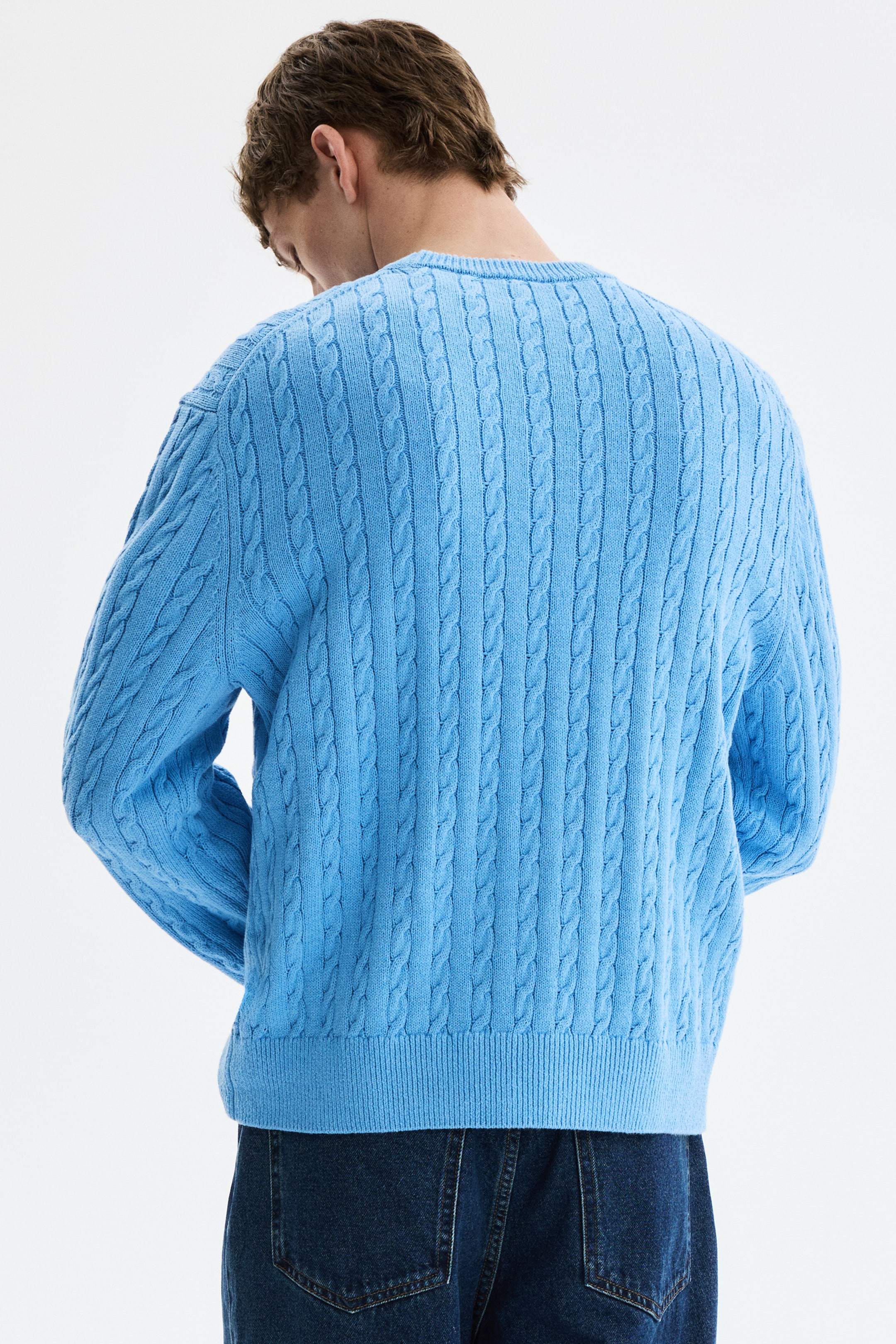 Regular-Fit Cable-Knit Sweater