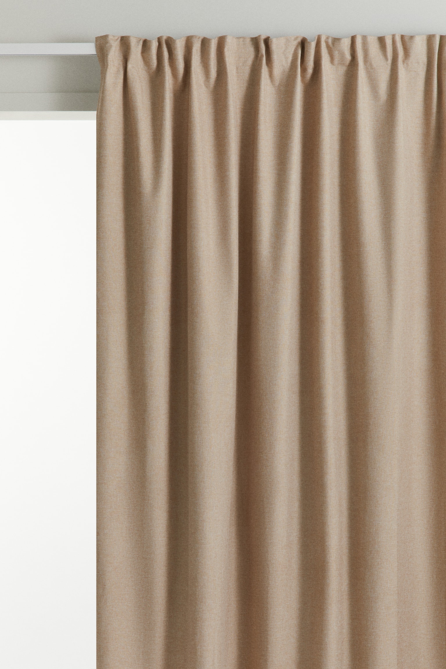 Blackout curtain length - Beige/Grey - 1