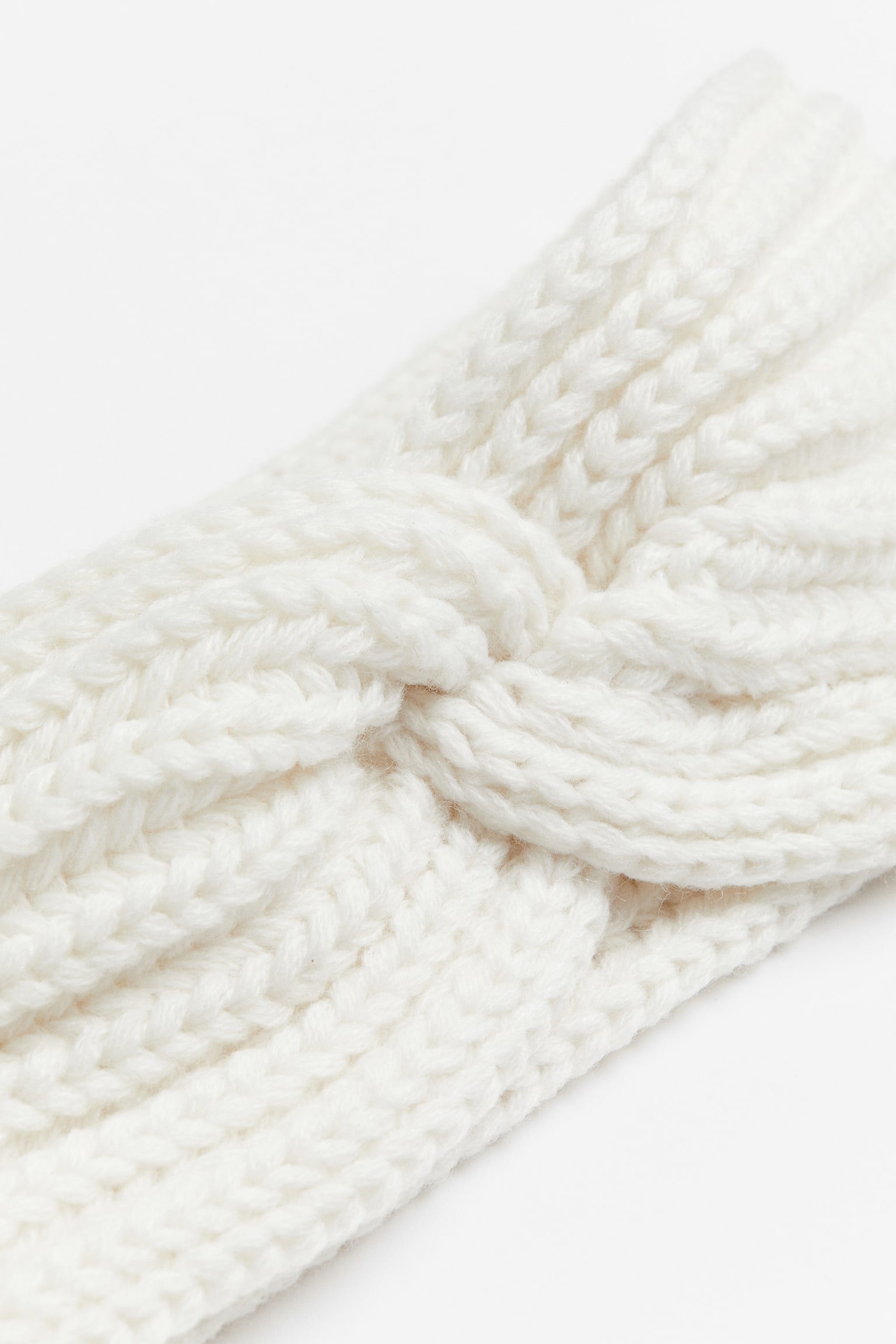 Rib Knit Headband - Cream - 2