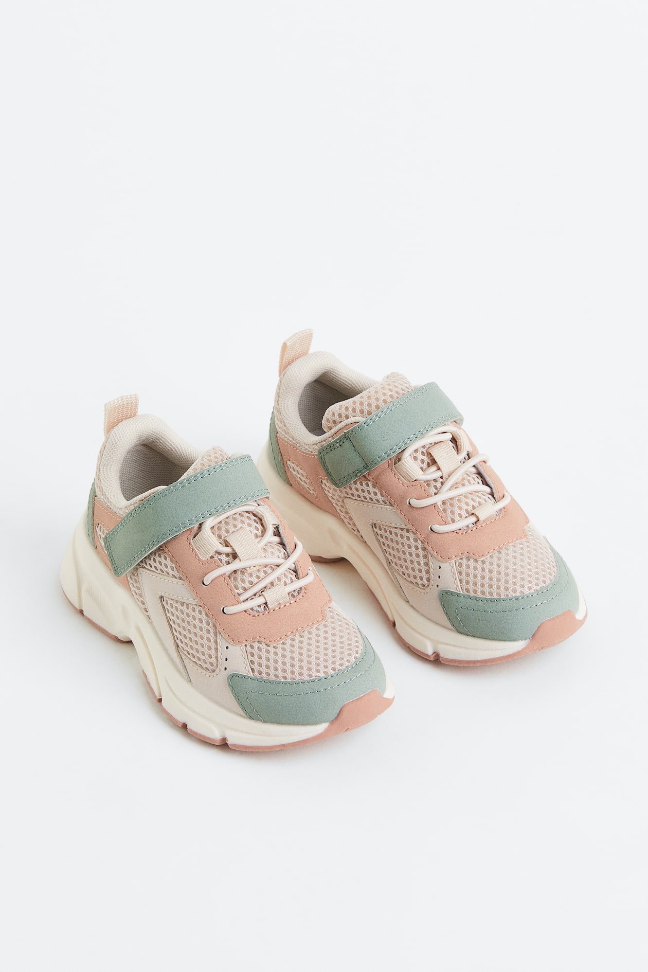 Mesh Sneakers - No heel - Light beige/light green - Kids | H&M US