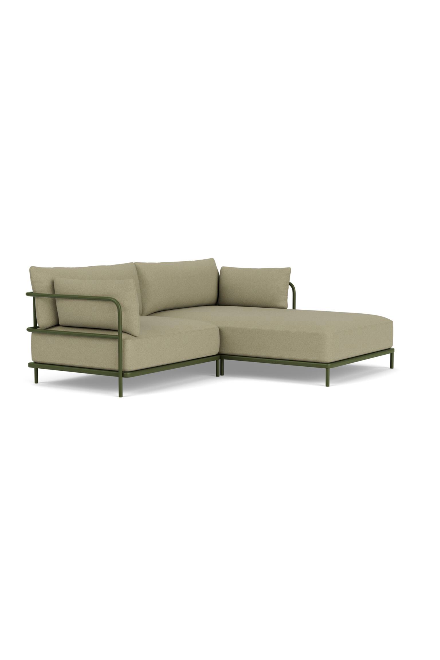 Vincent Trädgårdssoffa 3-sits Schäslong Höger-Clary Sage Green - 5