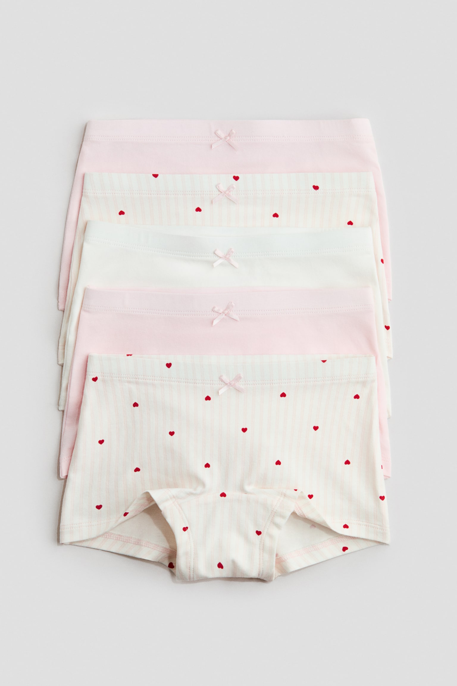 5-pack boxer briefs - Light pink/Hearts/Light pink/Hearts/Light turquoise/Unicorns/Light pink/Light blue/Rainbows/Light pink/Bows/Dusty pink/Light grey/Purple/Unicorns - 1