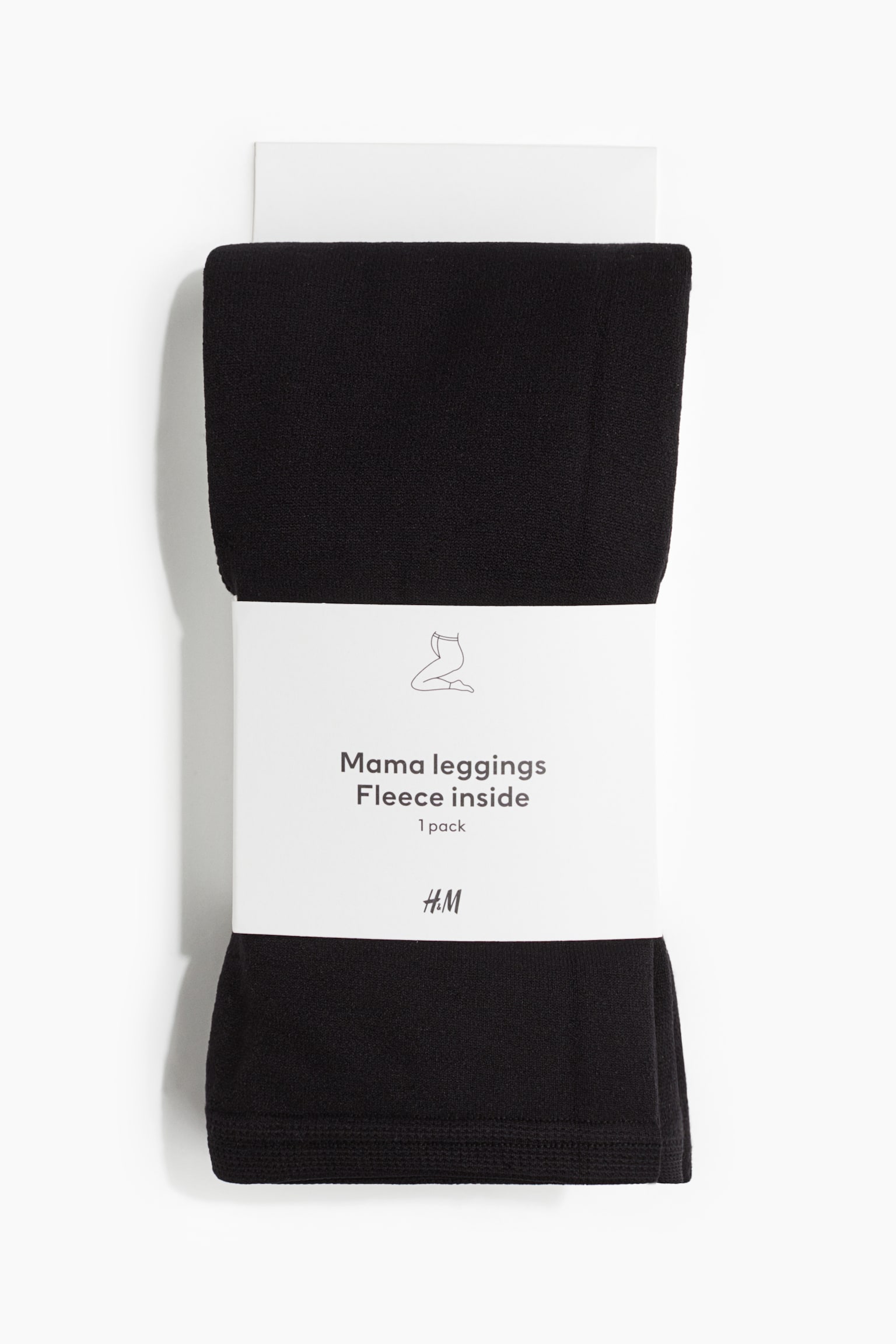 MAMA Fleece leggings - Black - 2