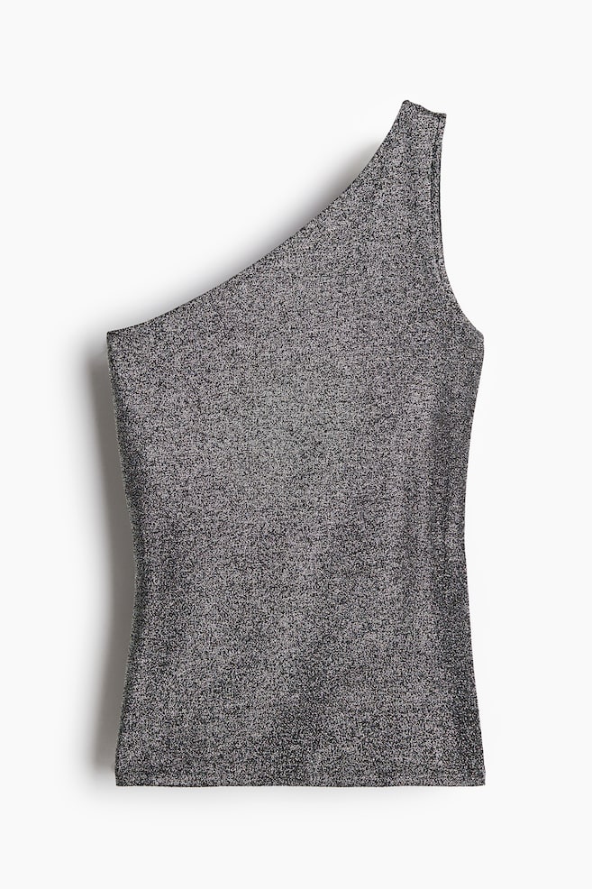 One-shoulder vest top - Black/Silver-coloured/Dark khaki green/Black/Cream - 1