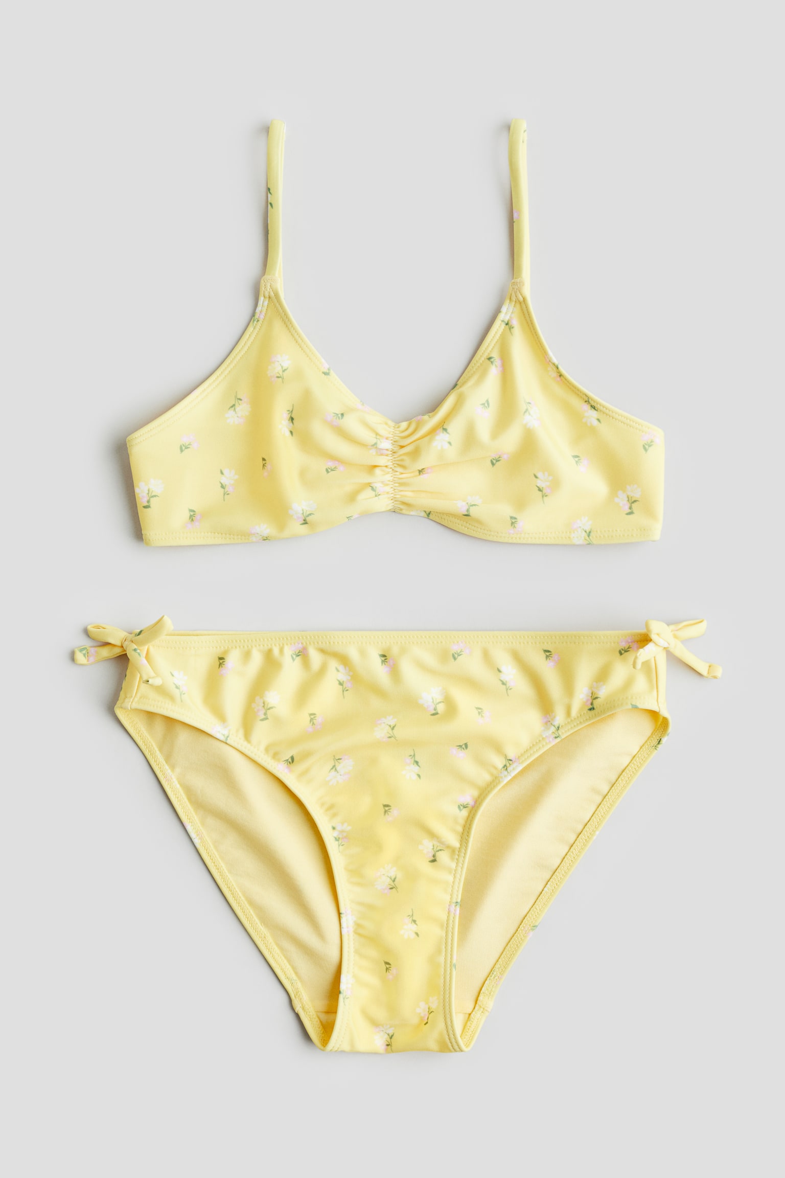 Bow Detail Bikini - Light yellow/Floral/Light green/Floral - 1