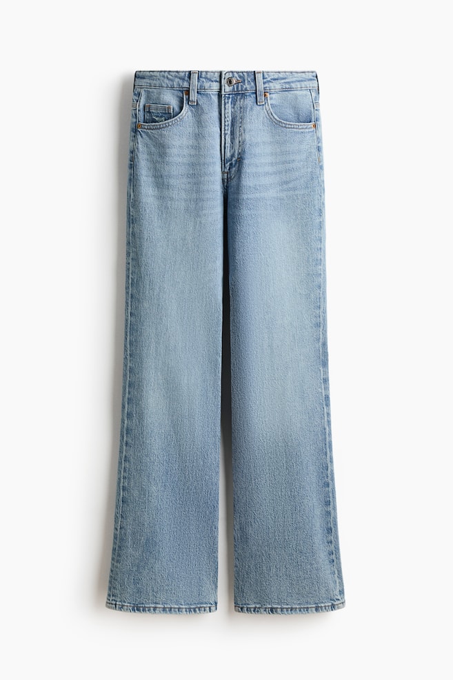 Bootcut High Waist Jeans - Helles Denimblau/Denimblau - 1