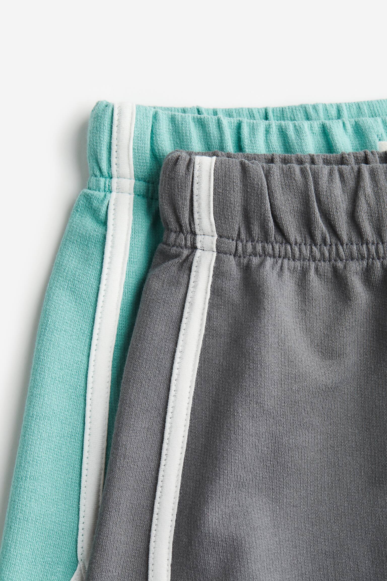 2-pack sweatshorts - Turquoise/Dark grey/Beige/Light pink/Black/Light grey marl - 2