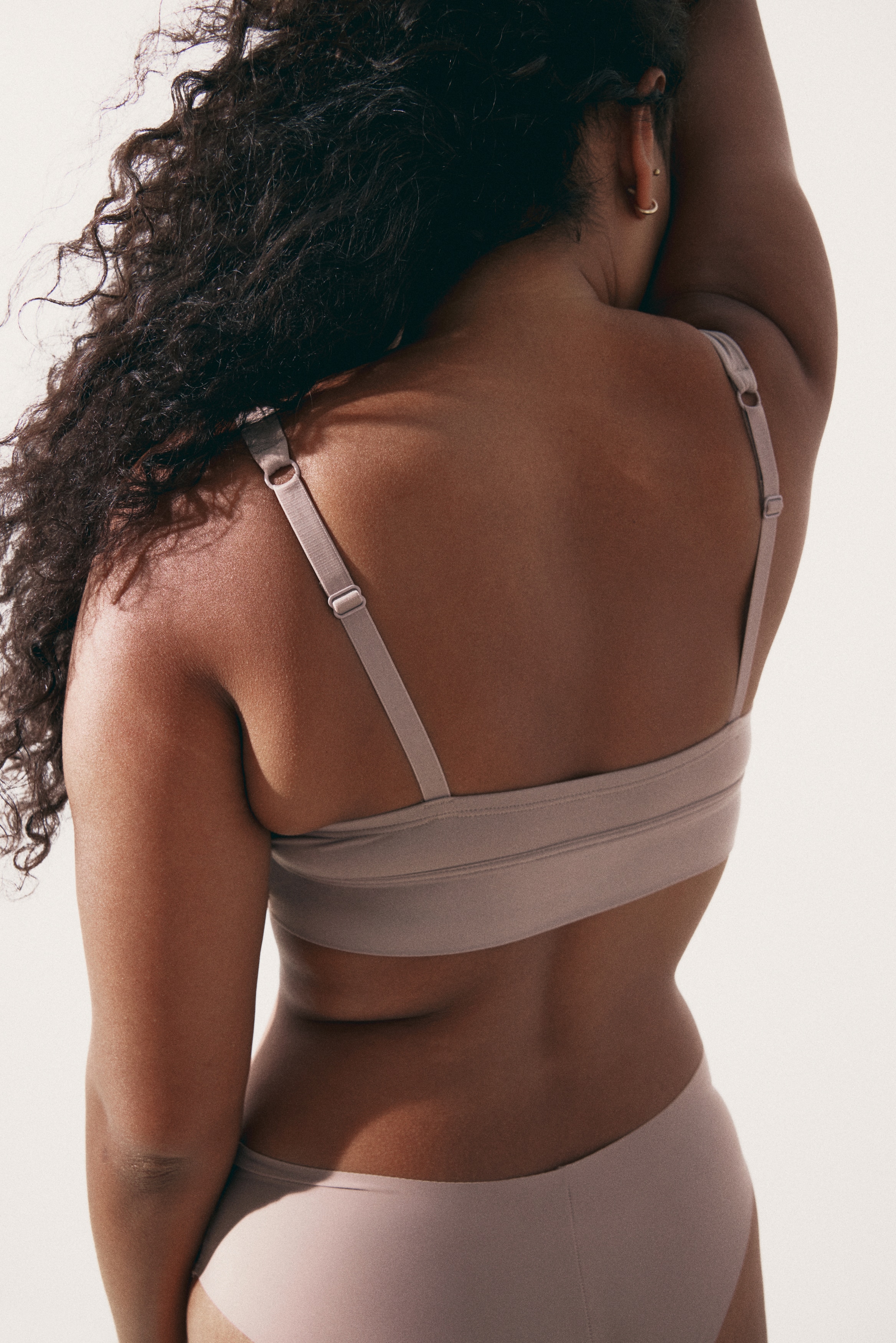 Padded soft microfibre bra