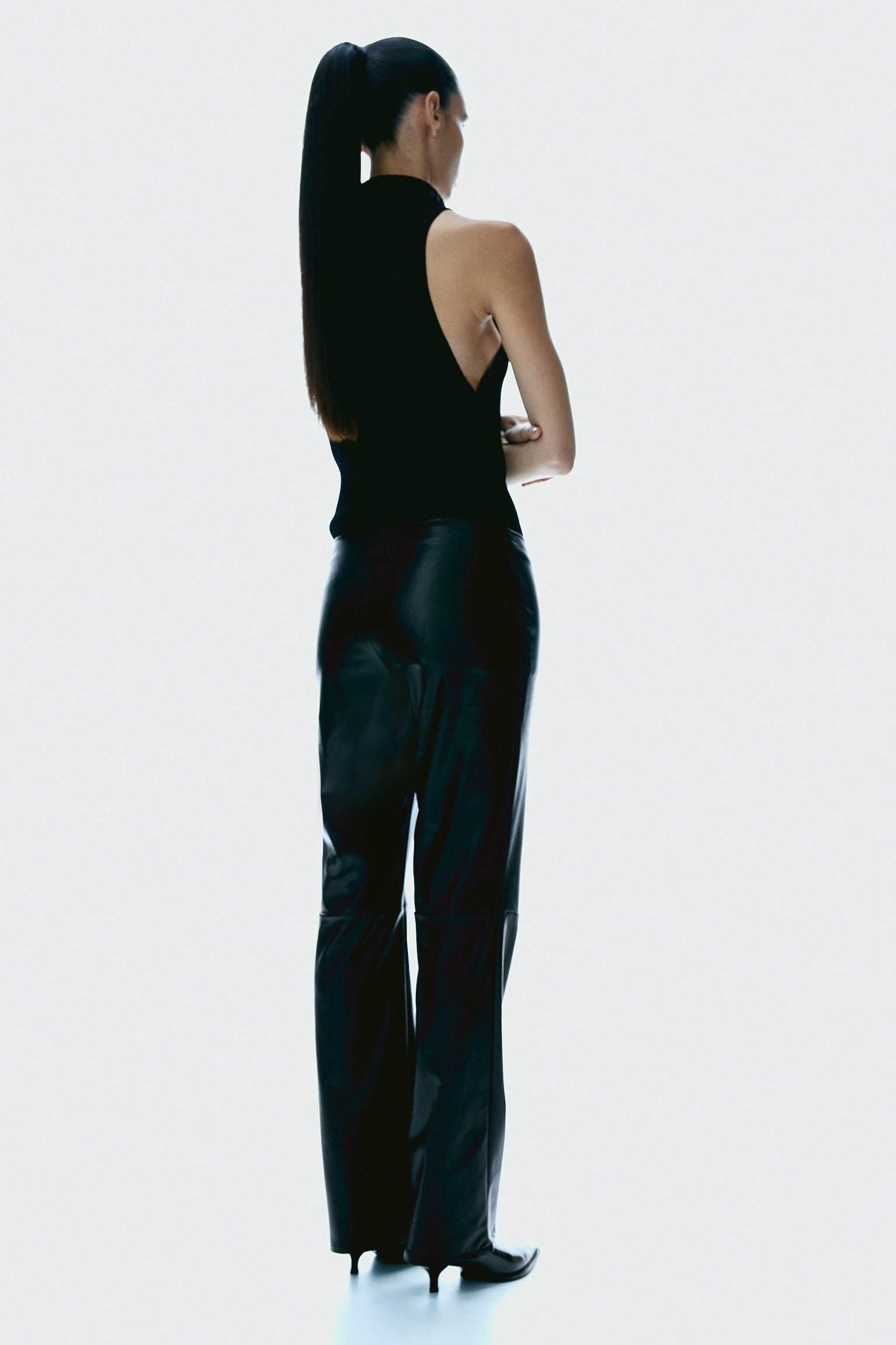 Coated trousers - Black/Black - 3