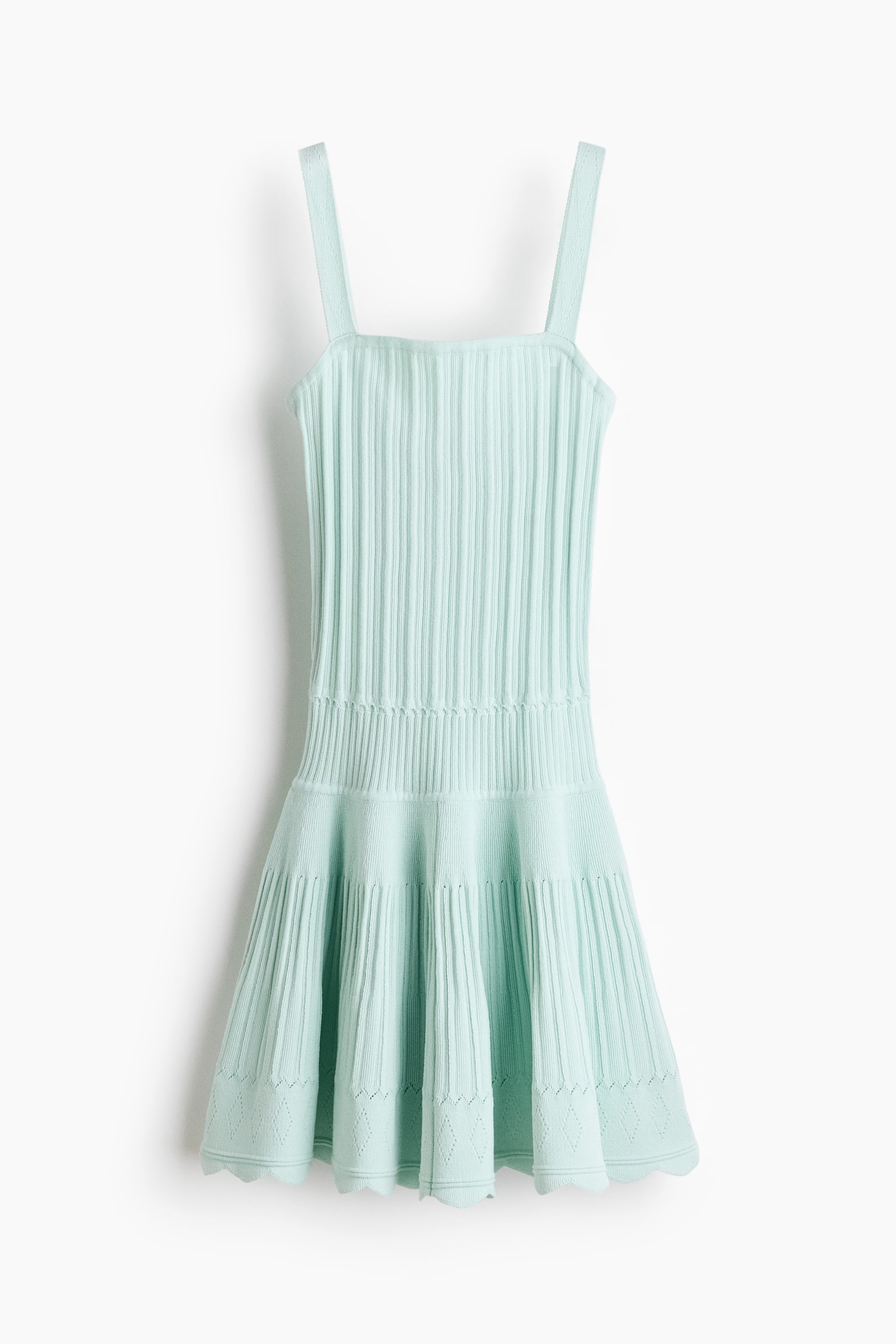 Knitted flared-skirt dress - 2