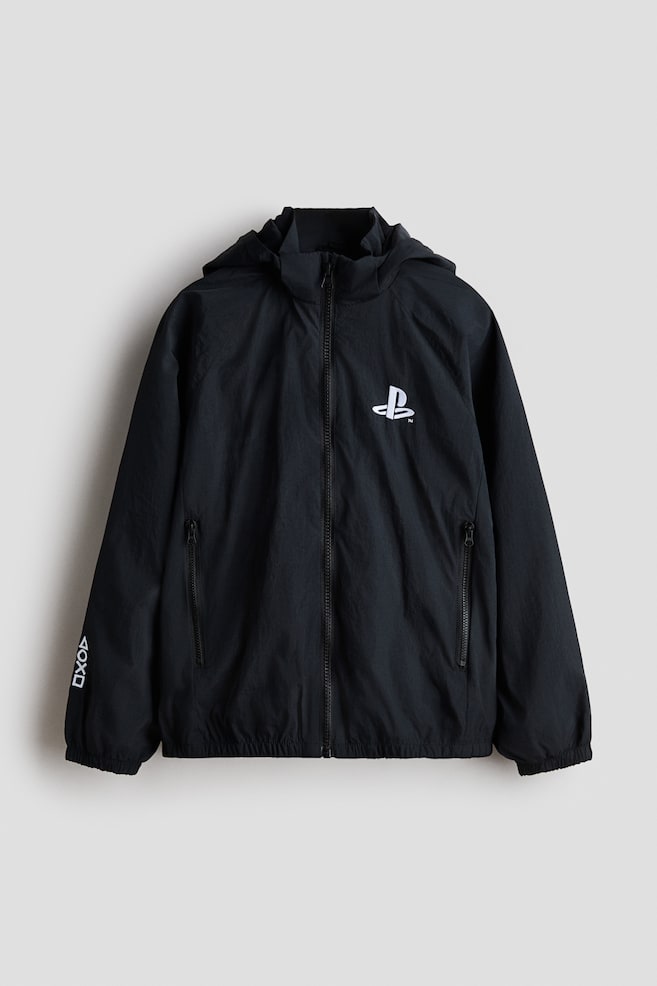 Nylon-Windjacke mit Kapuze - Schwarz/PlayStation - 1