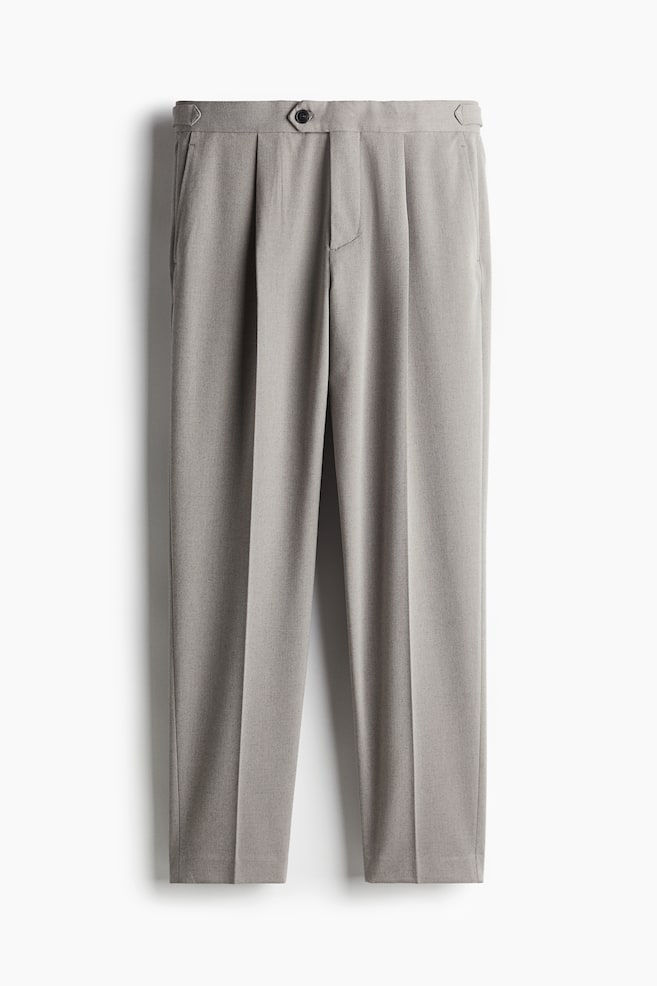 Pantalón sastre en mezcla de viscosa - Beige grisáceo claro jaspeado - 1